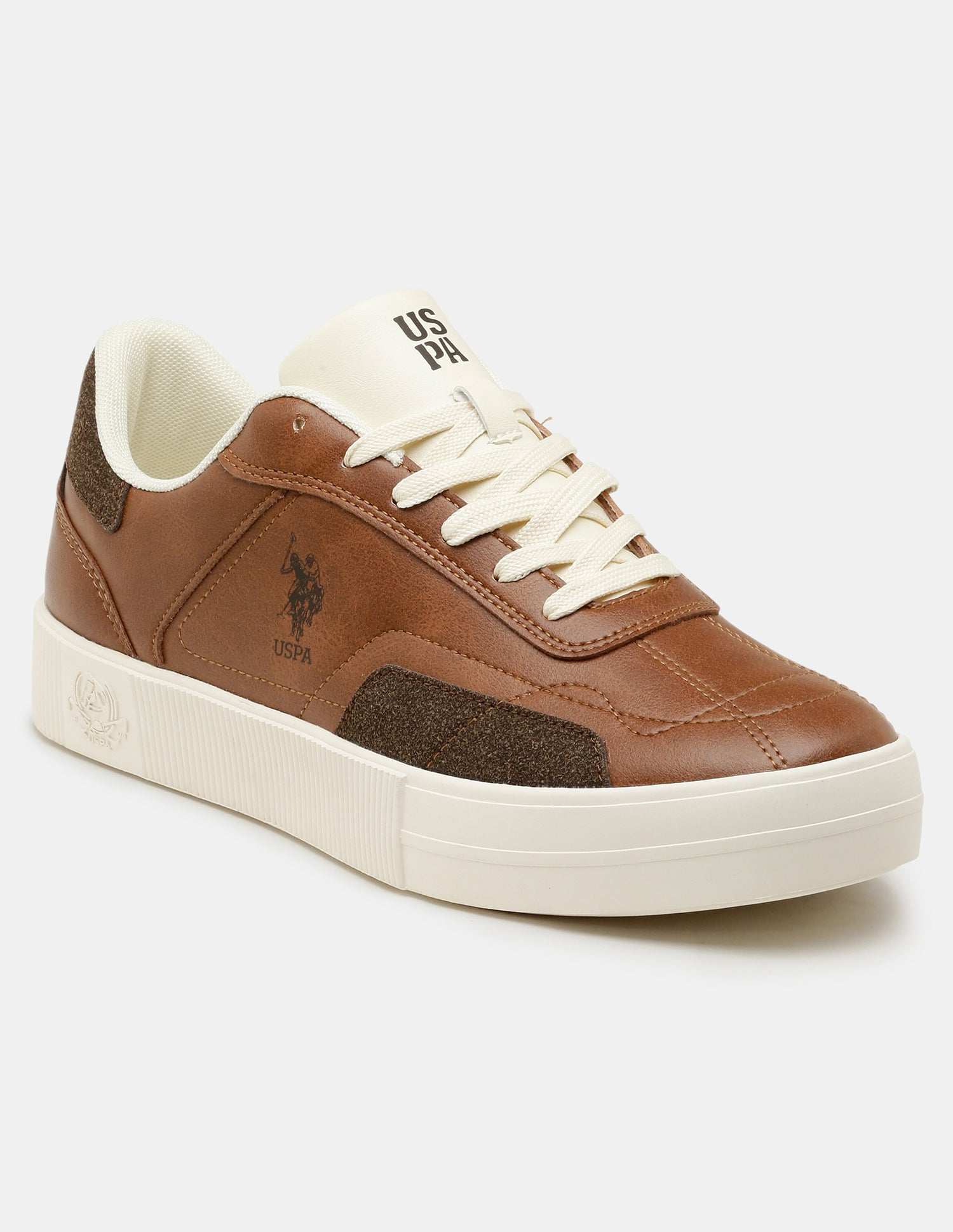 Men Zyron Round Toe Sneakers Tan - U.S. Polo Assn. India | Large