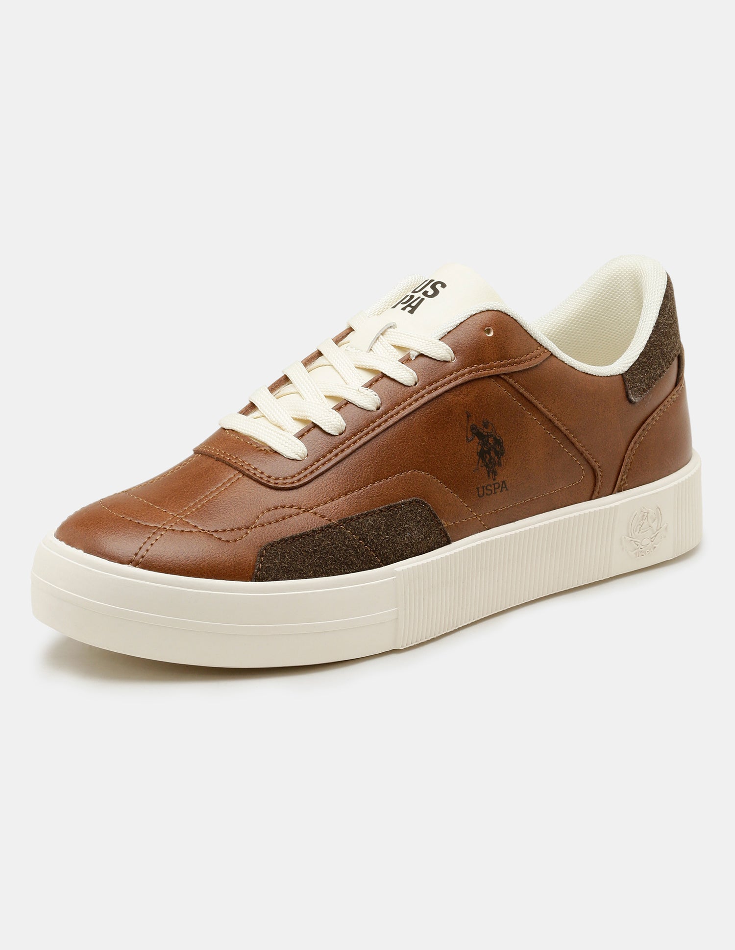 Men Zyron Round Toe Sneakers Tan - U.S. Polo Assn. India | Large