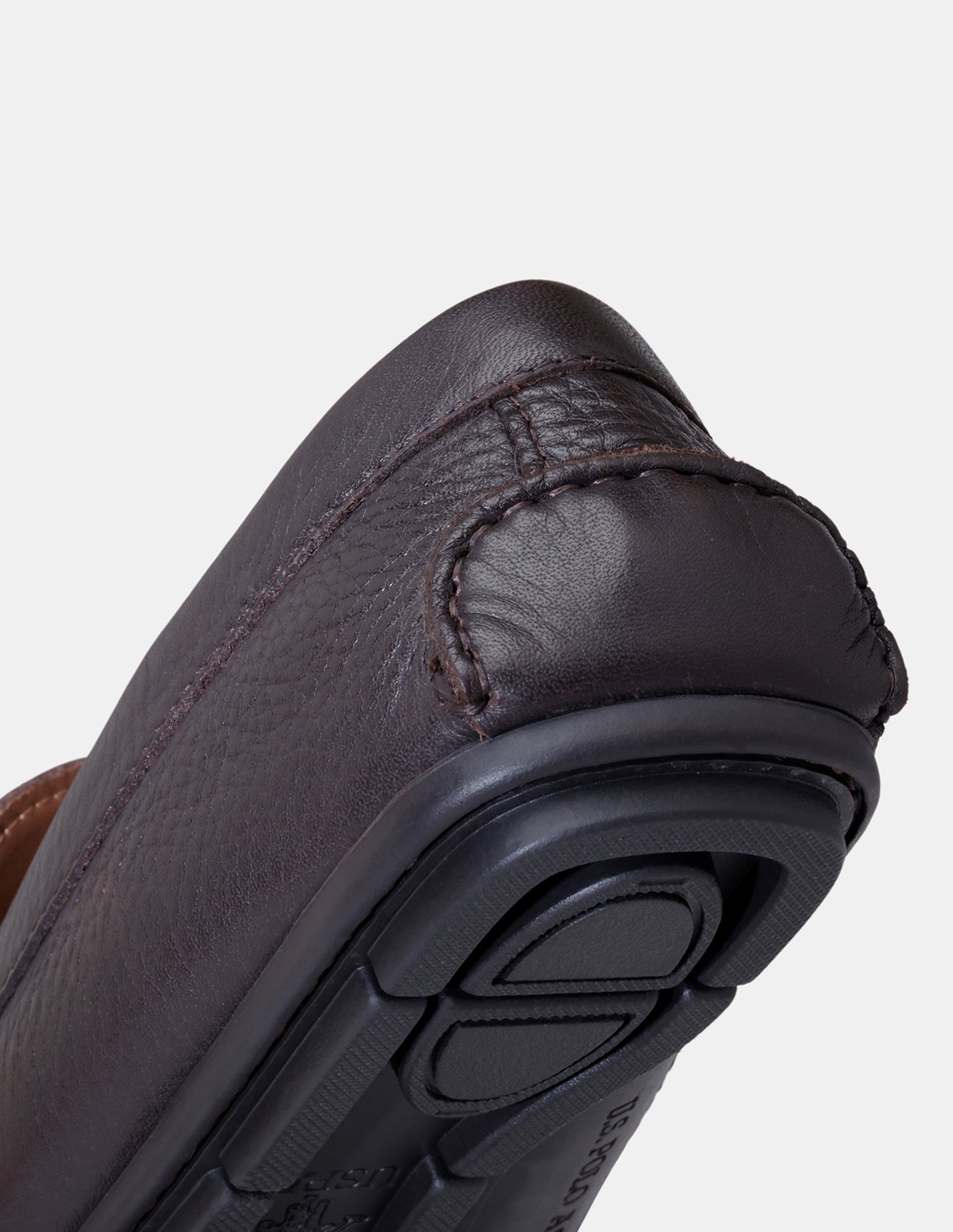 Men Elger Textured Leather Loafers Brown - U.S. Polo Assn. India | Large