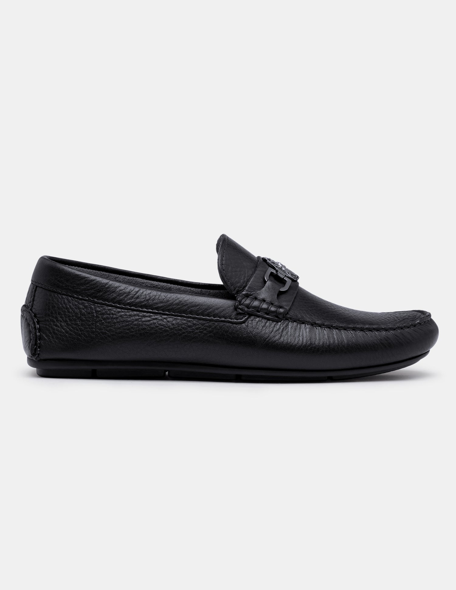 Men Elger Textured Leather Loafers Black - U.S. Polo Assn. India | Large