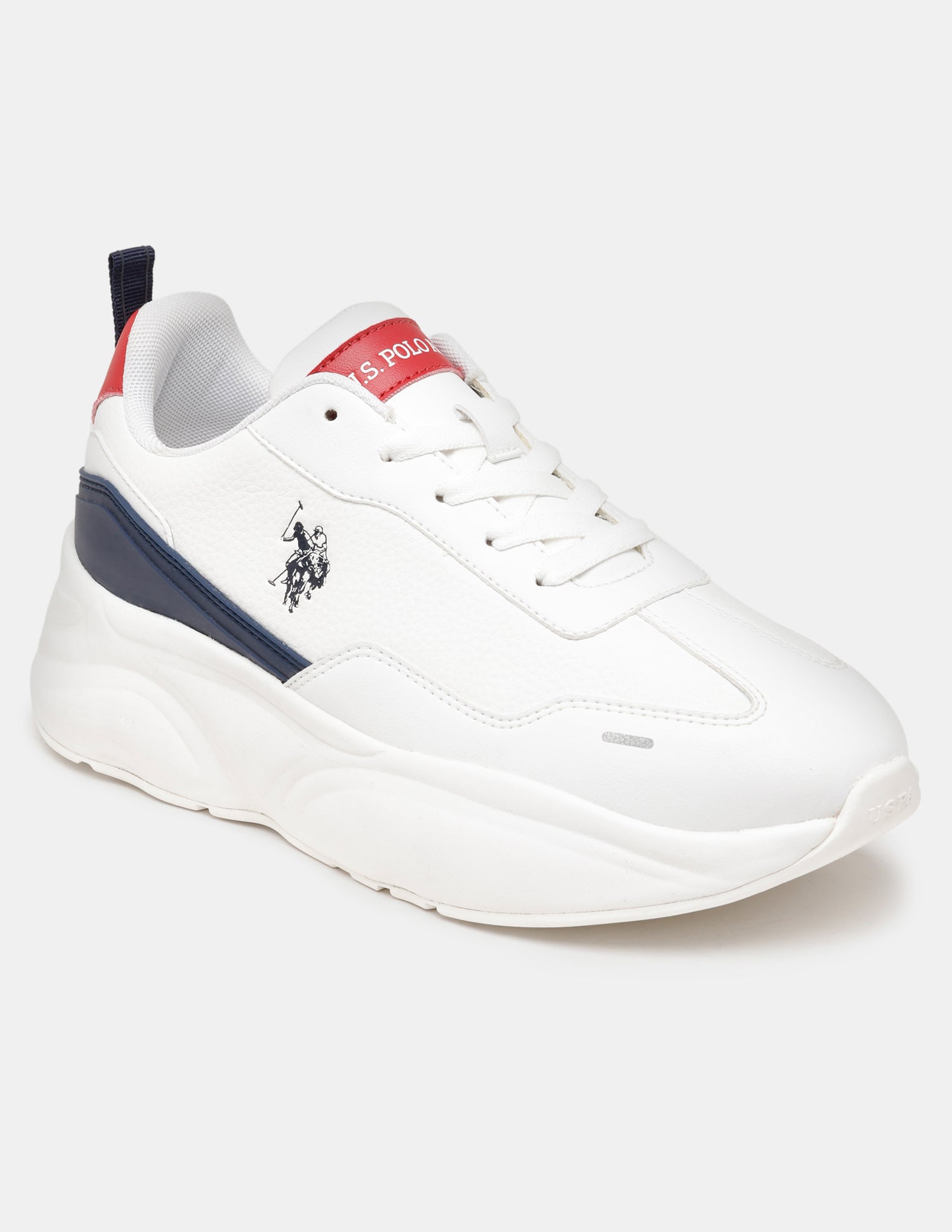 Men Stace Lace-Ups Sneakers White - U.S. Polo Assn. India | Large