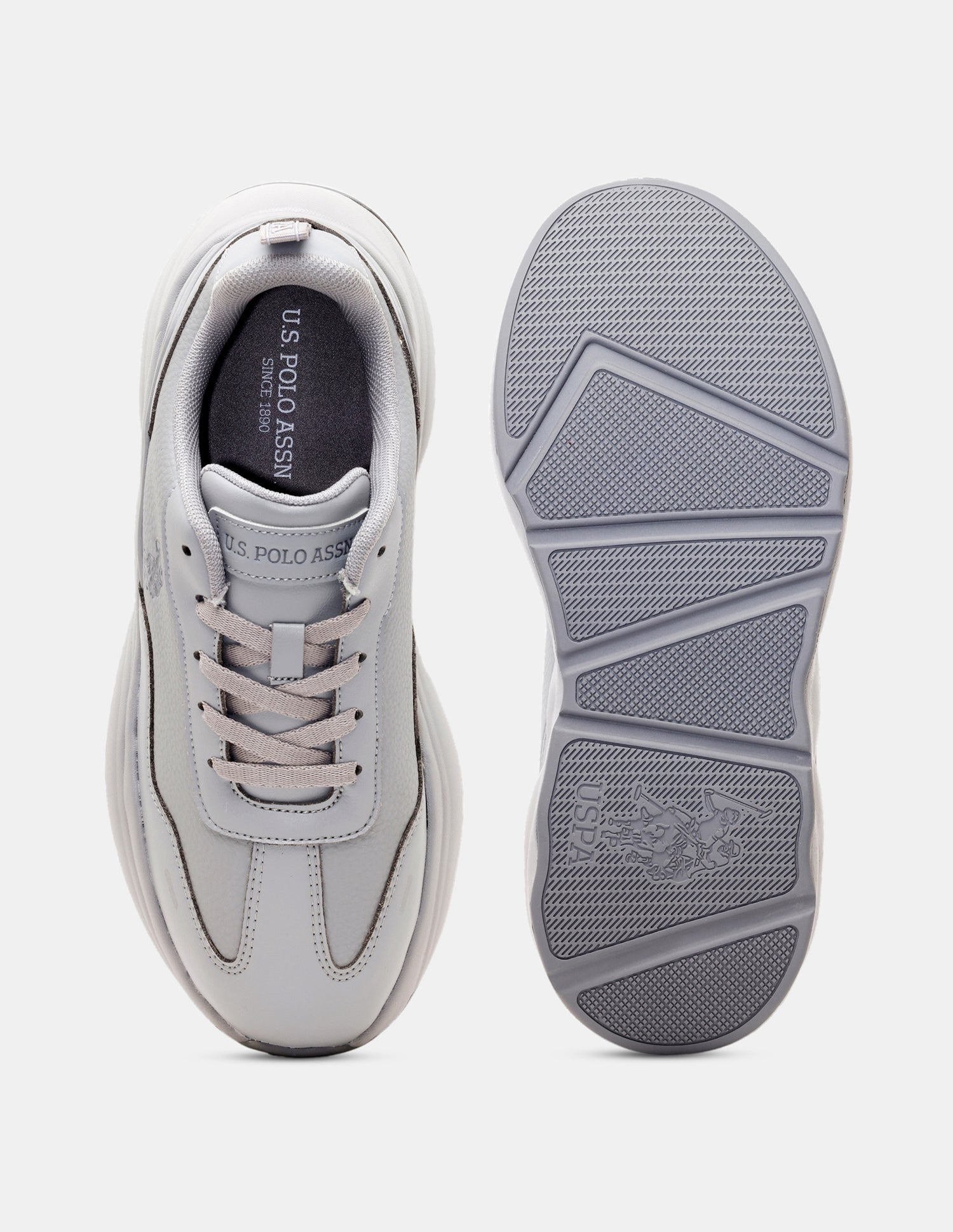 Men Stace Lace-Ups Sneakers Grey - U.S. Polo Assn. India | Large