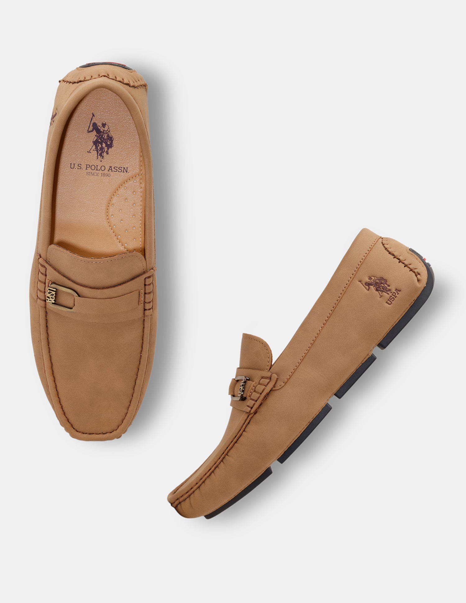 Men Oaklen Slip-Ons Loafers Tan - U.S. Polo Assn. India | Large