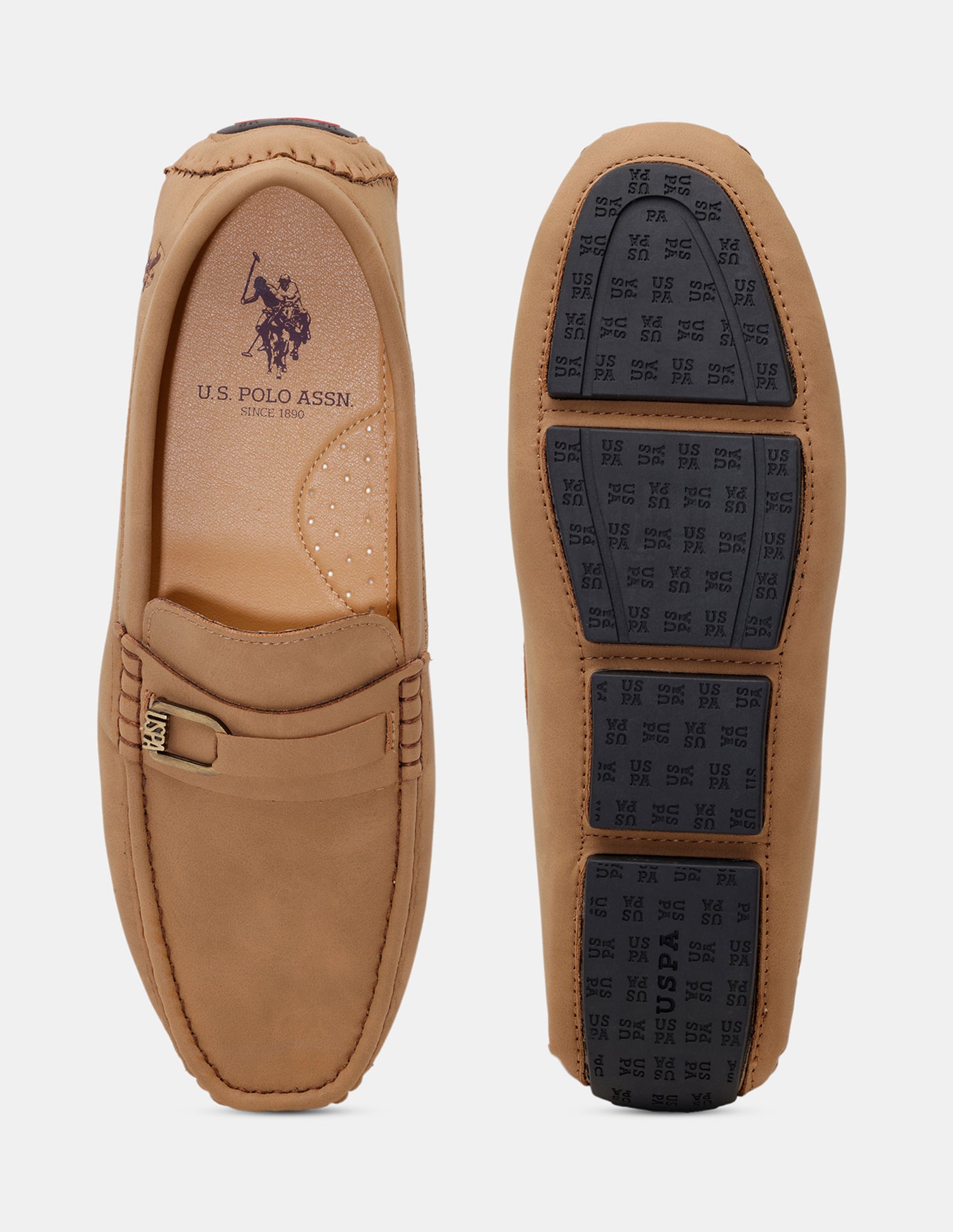 Men Oaklen Slip-Ons Loafers Tan - U.S. Polo Assn. India | Large