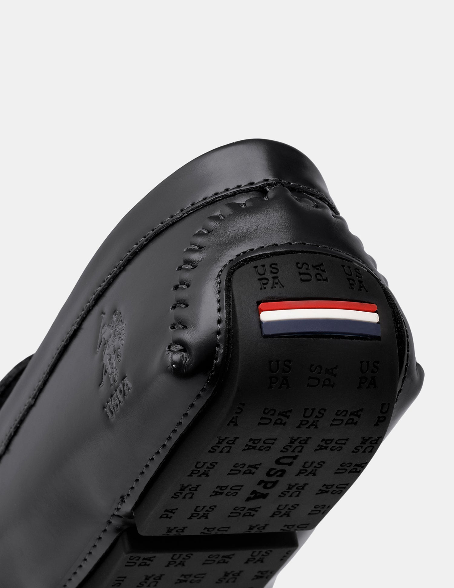 Men Tatum Slip-Ons Glossy Loafers Black - U.S. Polo Assn. India | Large