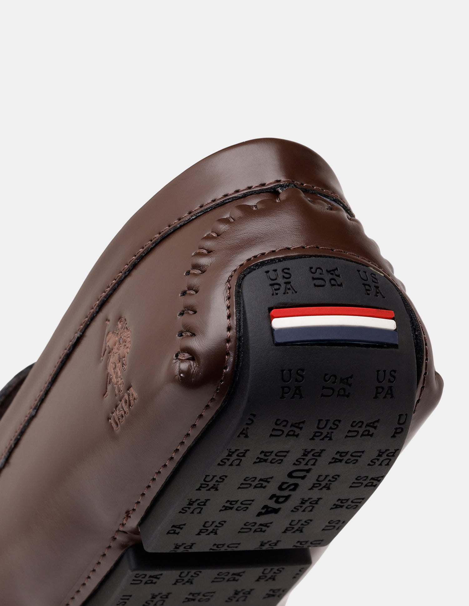 Men Tatum Slip-Ons Glossy Loafers Brown - U.S. Polo Assn. India | Large