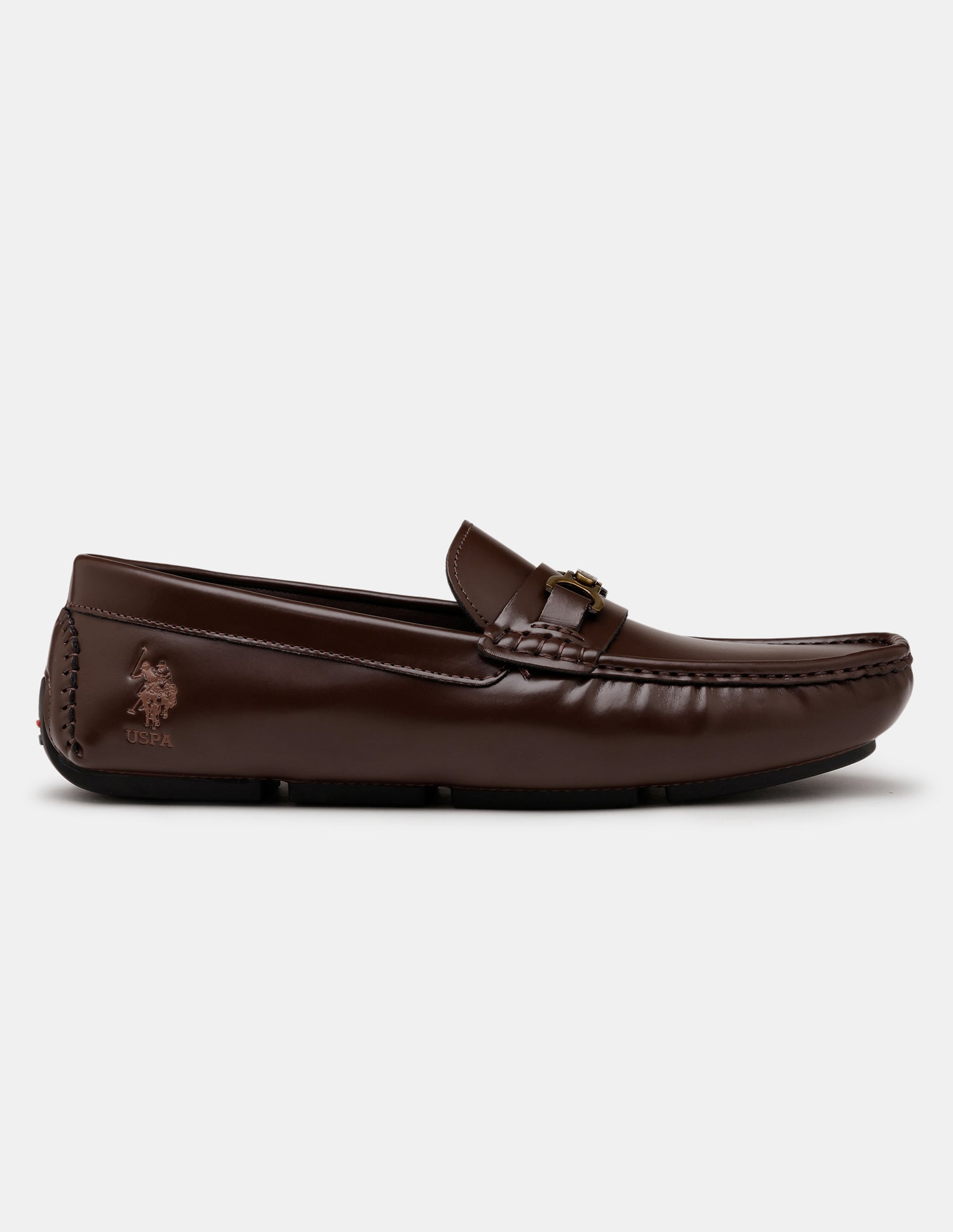 Men Tatum Slip-Ons Glossy Loafers Brown - U.S. Polo Assn. India | Large