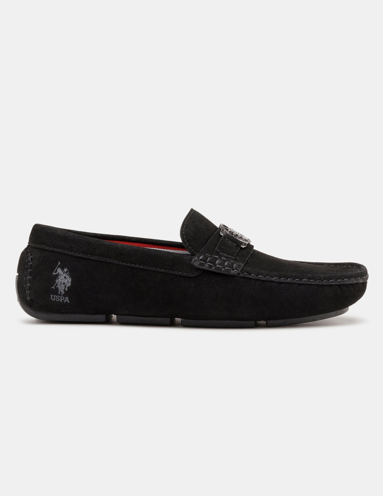 Men Torin Slip-Ons Suede Loafers Black - U.S. Polo Assn. India | Large