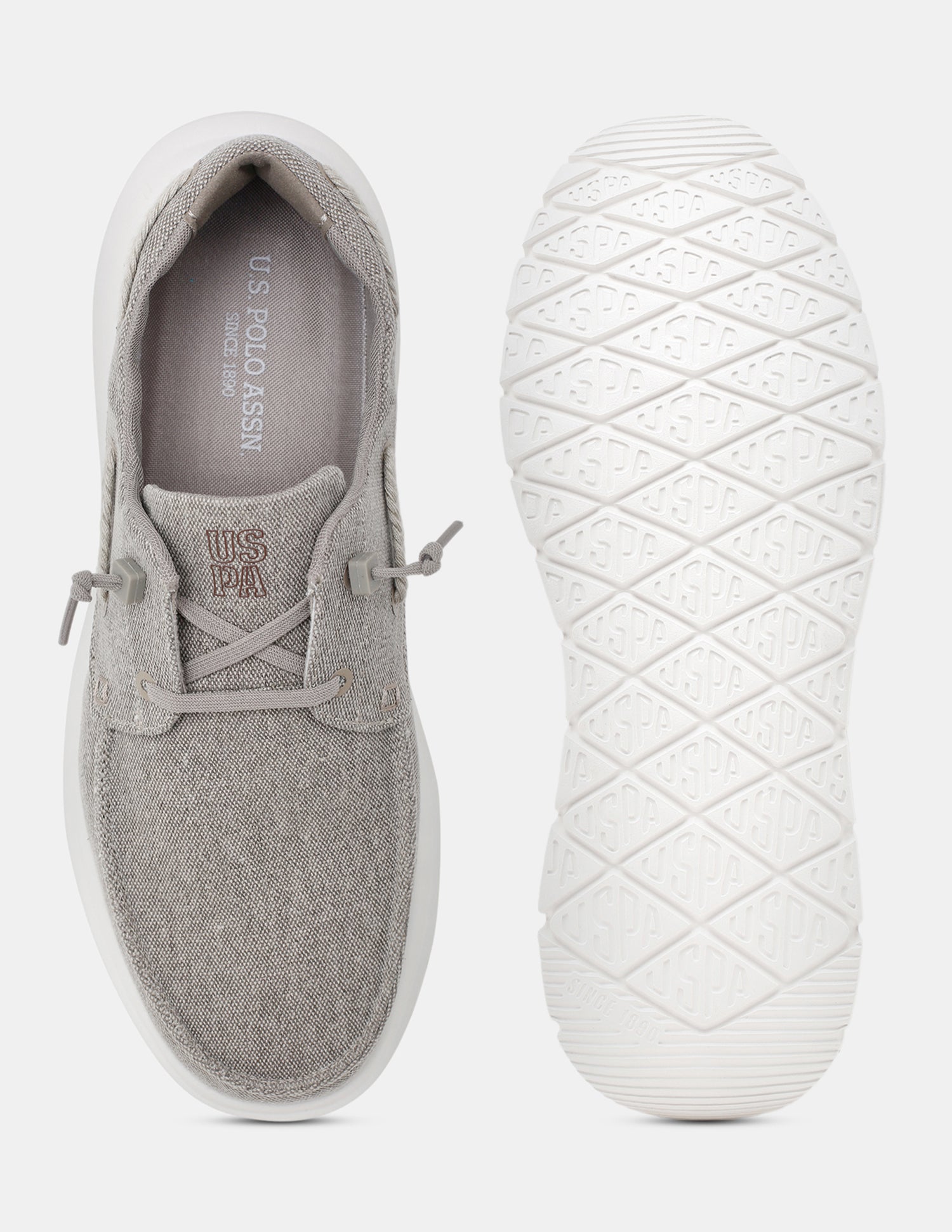 Round Toe Slip Ons Nero Sneakers Beige - U.S. Polo Assn. India | Large