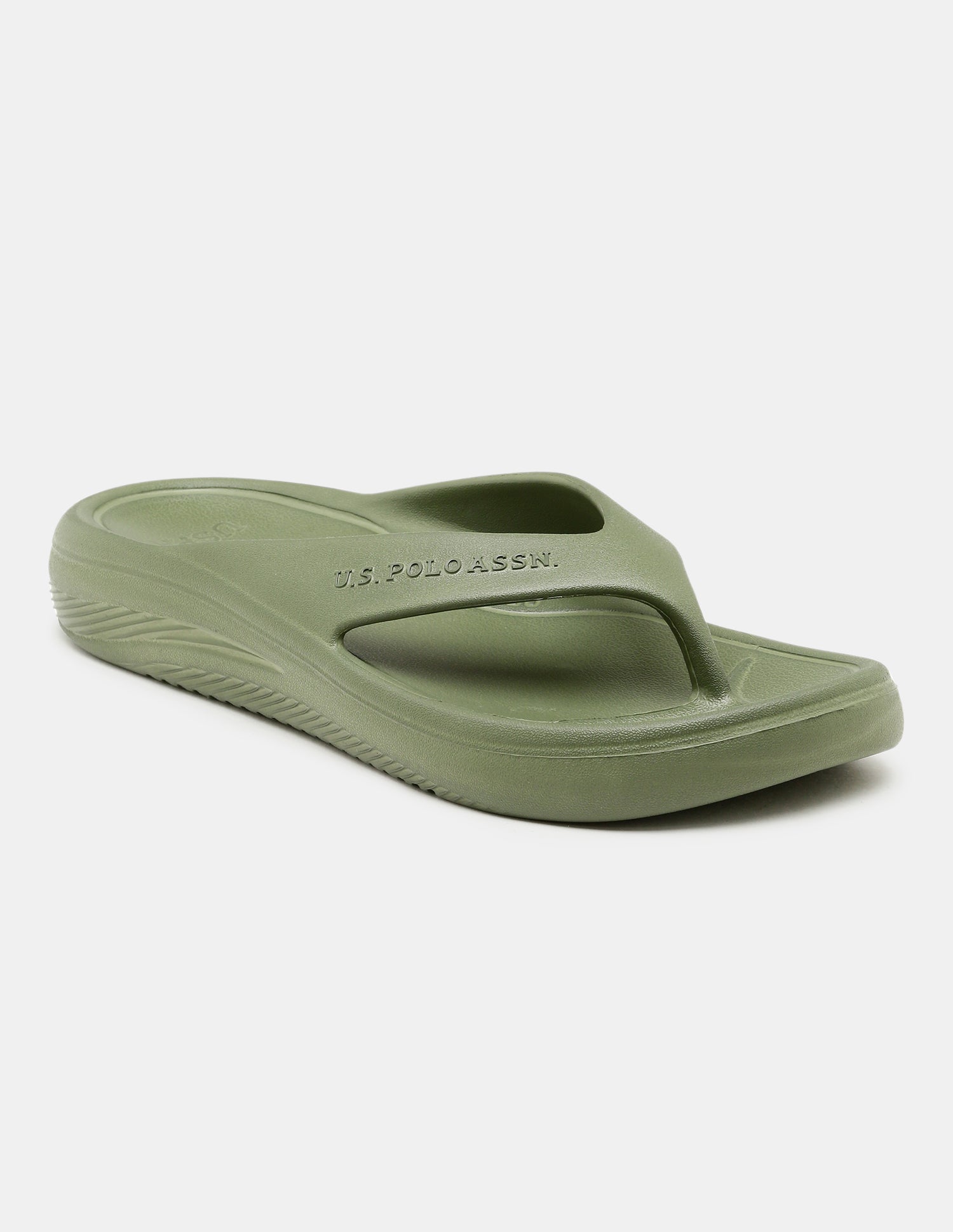 Men Cole V-Strap Flip Flops Olive - U.S. Polo Assn. India | Large