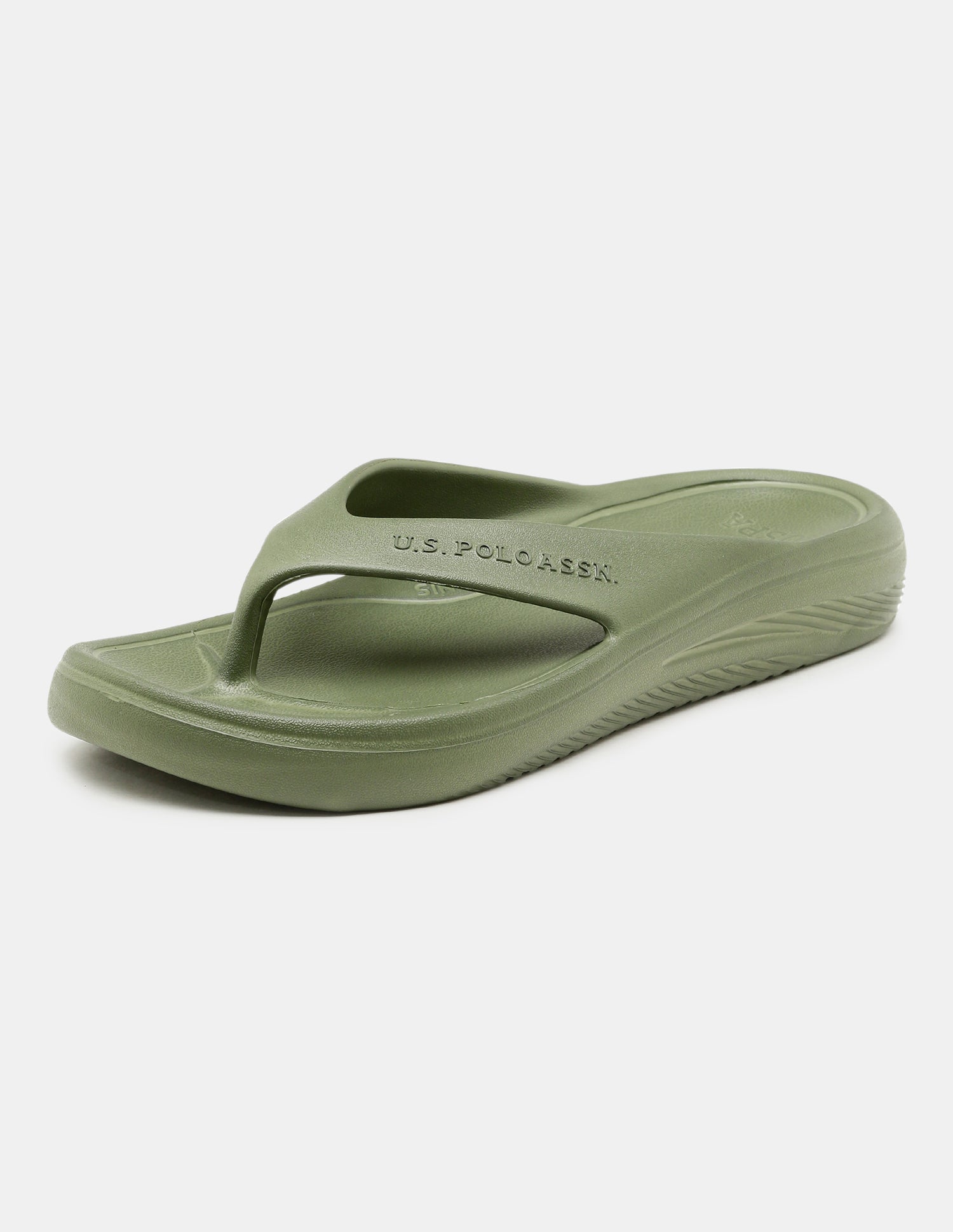 Men Cole V-Strap Flip Flops Olive - U.S. Polo Assn. India | Large