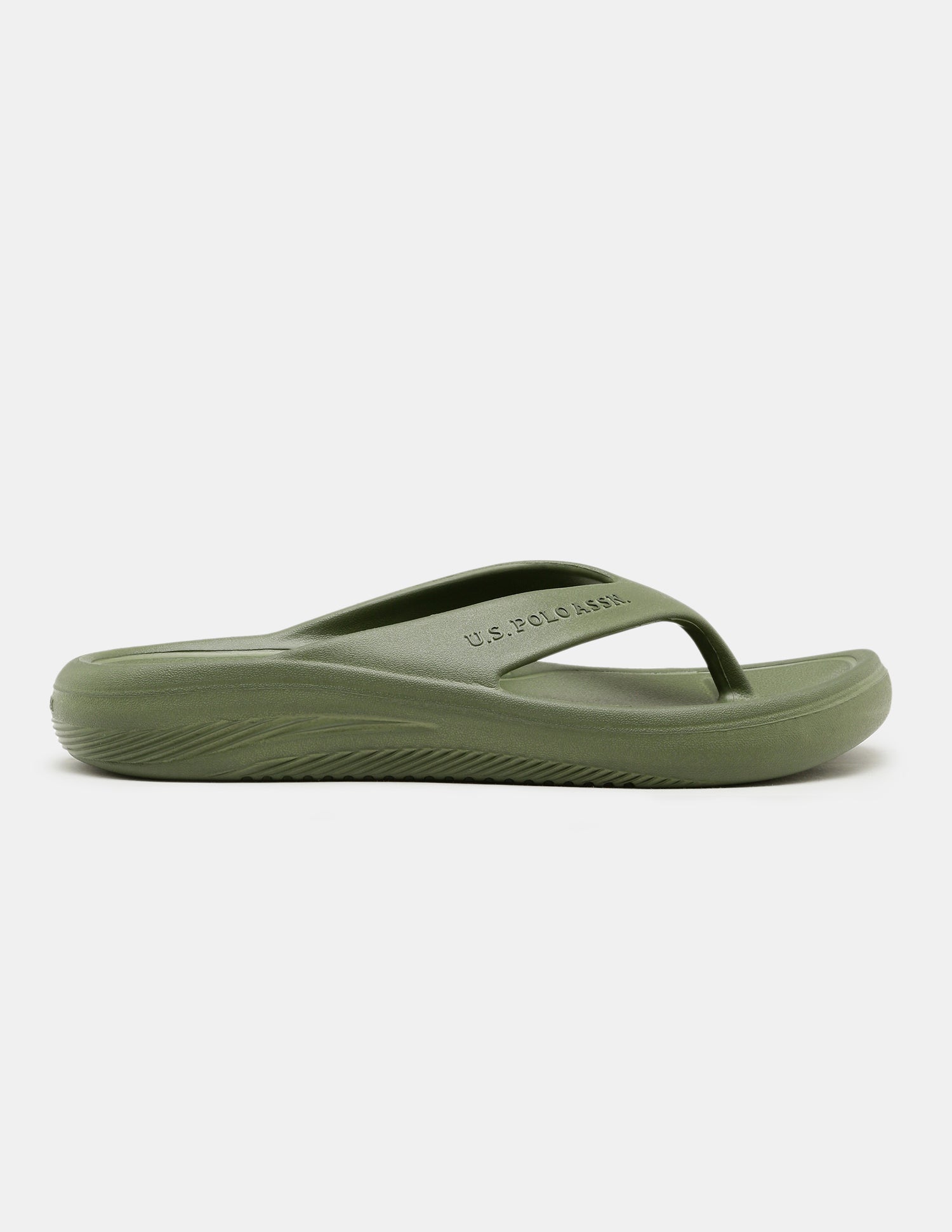 Men Cole V-Strap Flip Flops Olive - U.S. Polo Assn. India | Large
