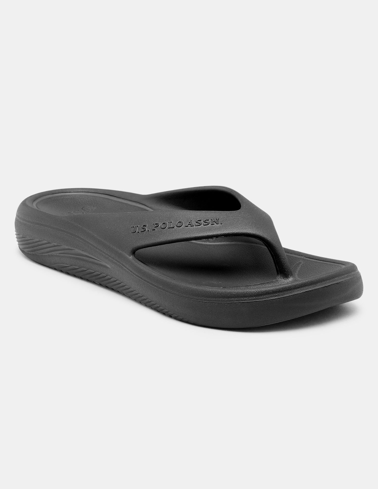 Men Cole V-Strap Flip Flops Black - U.S. Polo Assn. India | Large