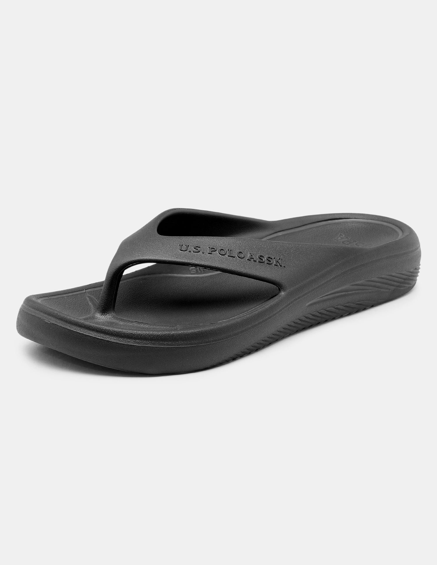 Men Cole V-Strap Flip Flops Black - U.S. Polo Assn. India | Large