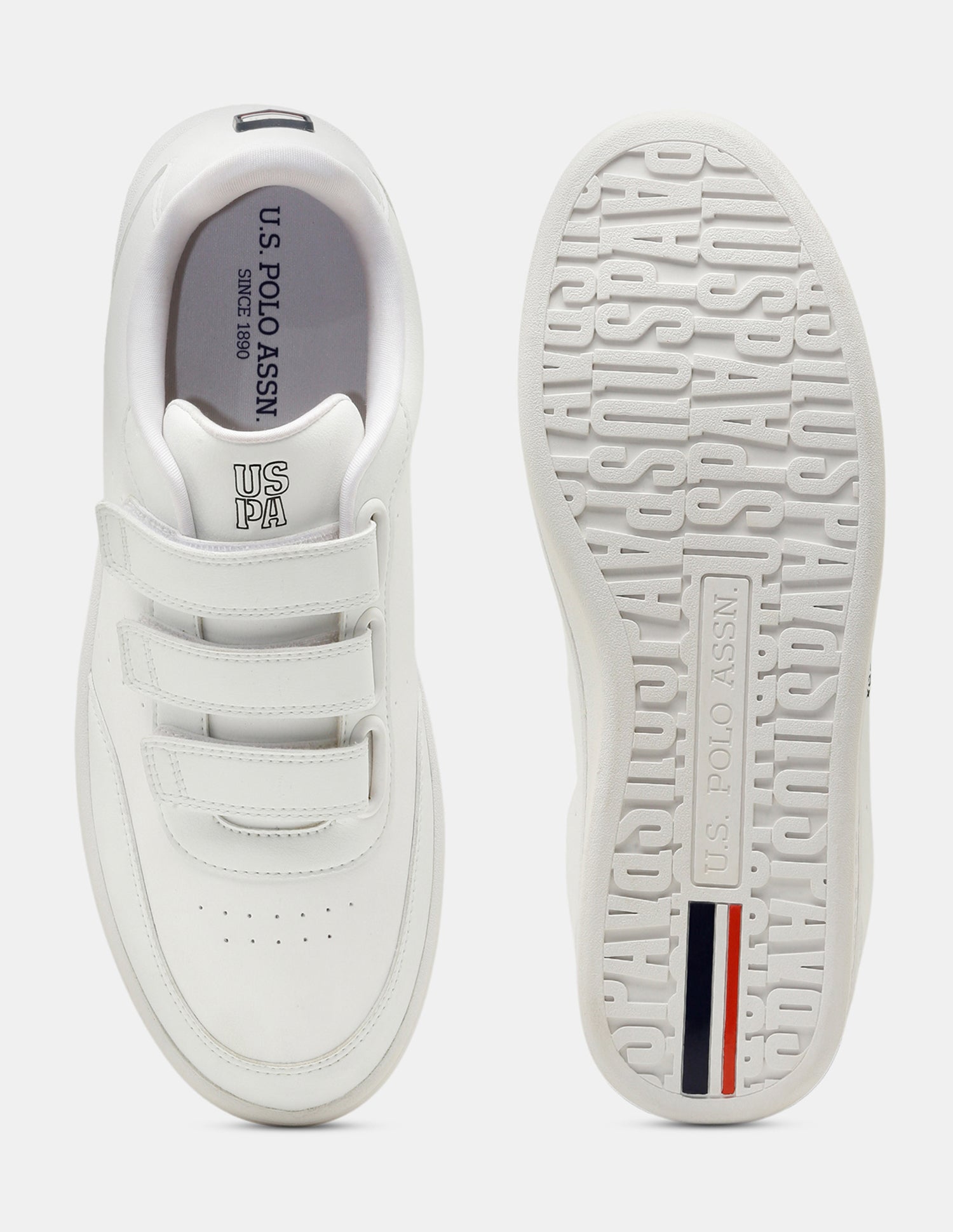 Men Elio Velcro Sneakers White - U.S. Polo Assn. India | Large