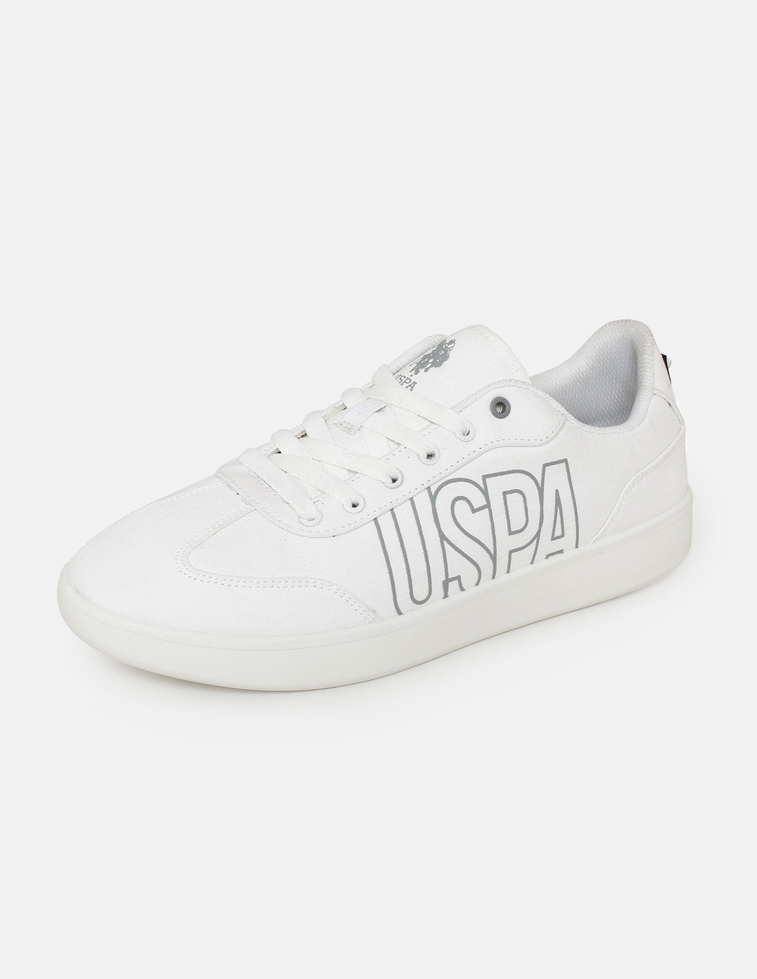 Men Brand Printed Hover Sneakers White - U.S. Polo Assn. India | Large