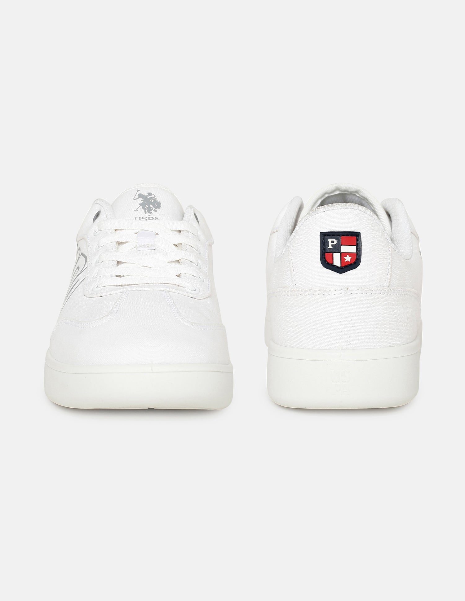 Men Brand Printed Hover Sneakers White - U.S. Polo Assn. India | Large