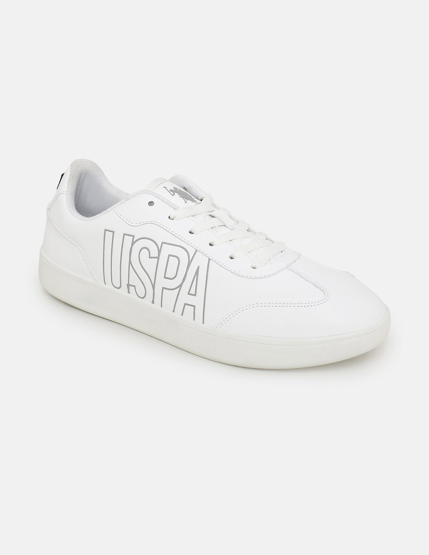 Men Brand Printed Lucid Sneakers White - U.S. Polo Assn. India | Large