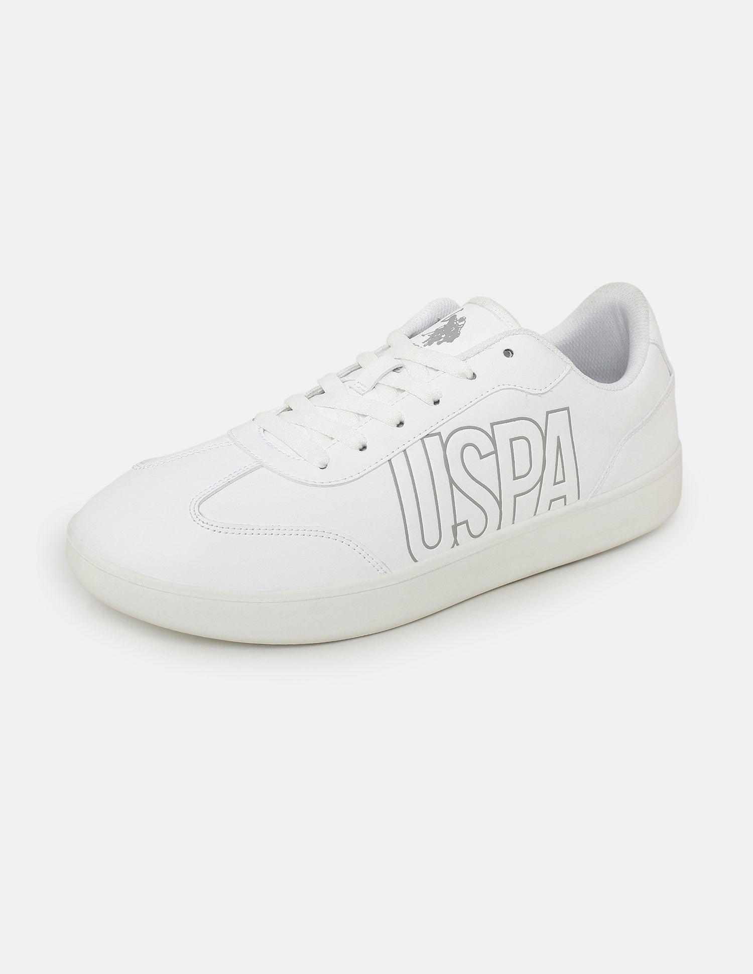 Men Brand Printed Lucid Sneakers White - U.S. Polo Assn. India | Large