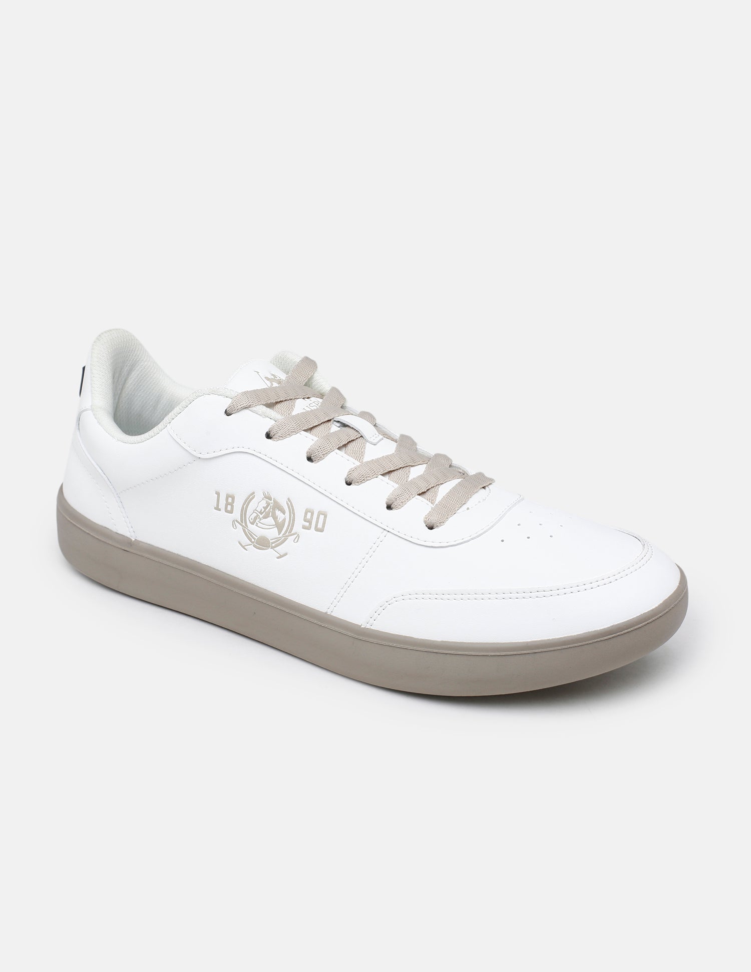 Men Lumen Solid Sneakers White - U.S. Polo Assn. India | Large