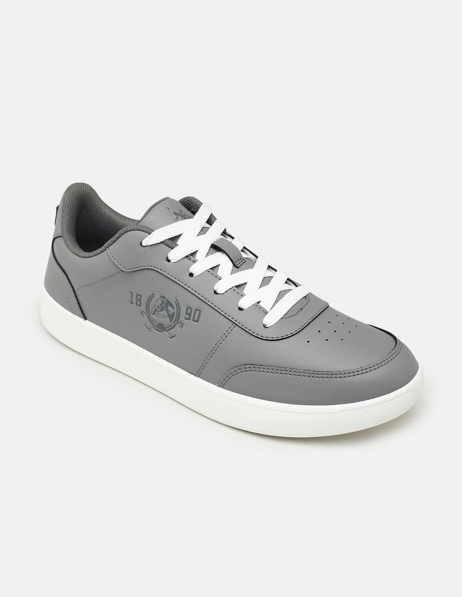 Men Lumen Solid Sneakers Light Grey - U.S. Polo Assn. India | Large