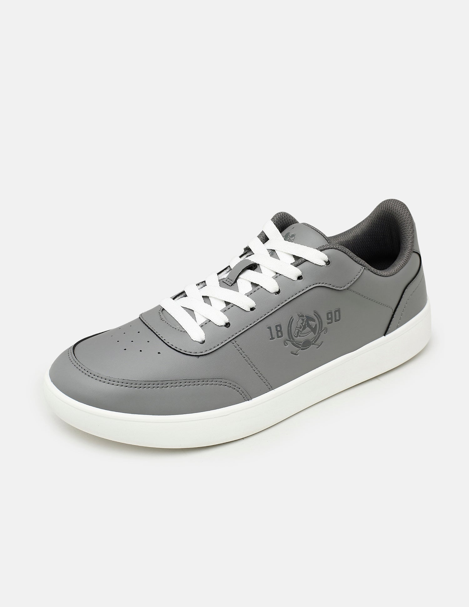 Men Lumen Solid Sneakers Light Grey - U.S. Polo Assn. India | Large