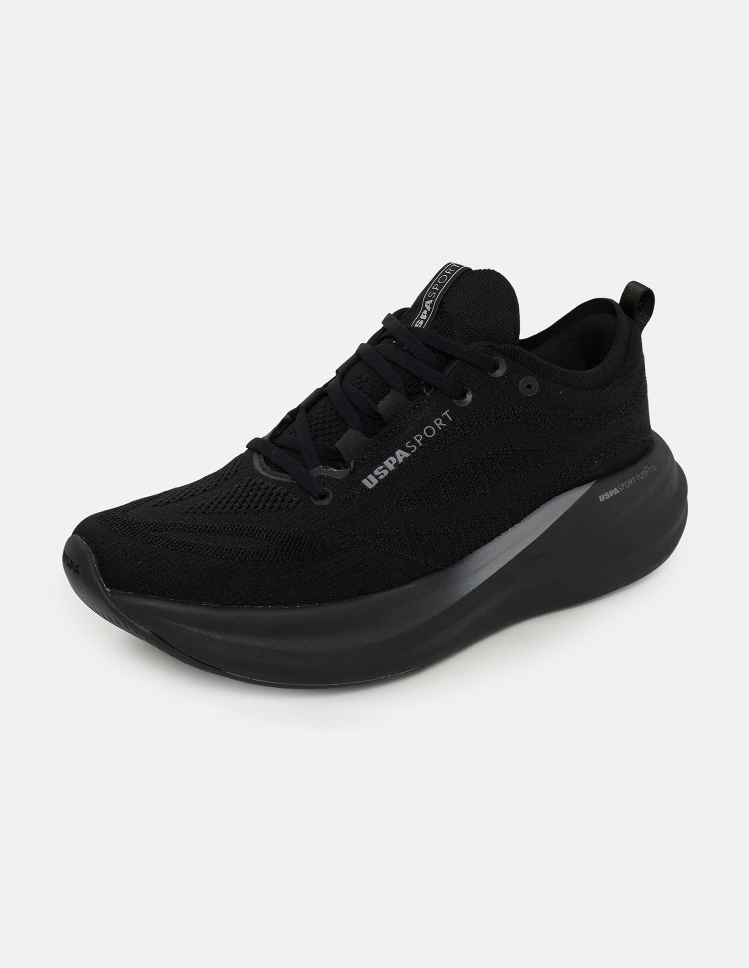 Quarette Runner Lace-Ups Running Shoes Black - U.S. Polo Assn. India | Large