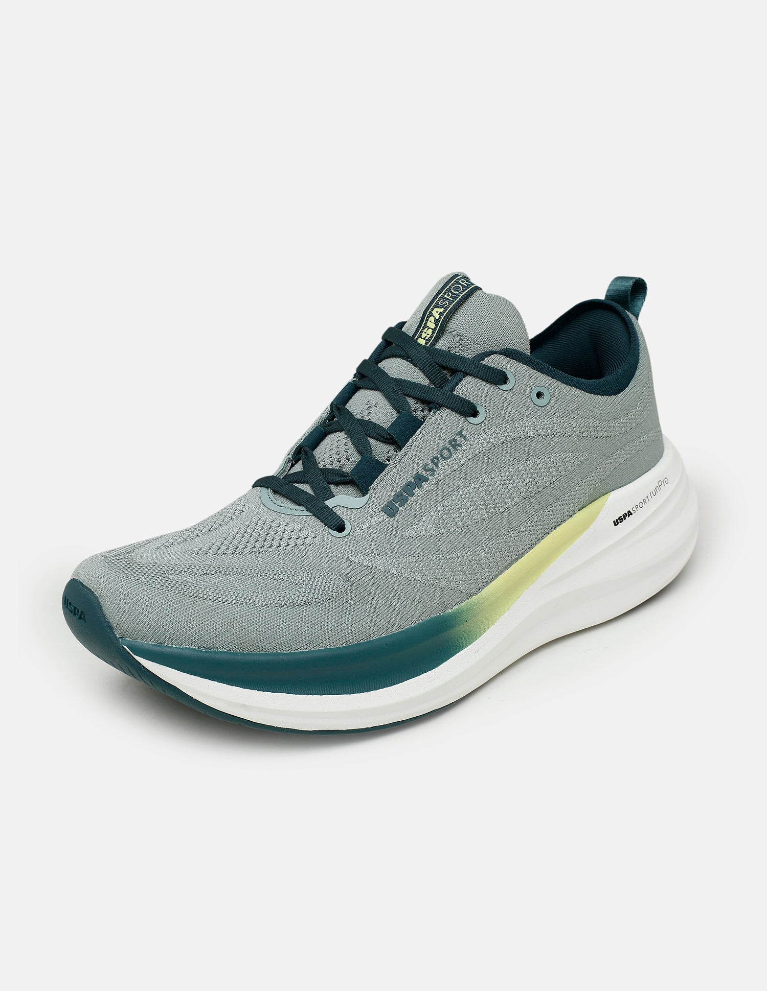 Quarette Runner Lace-Ups Running Shoes Light Green - U.S. Polo Assn. India | Large