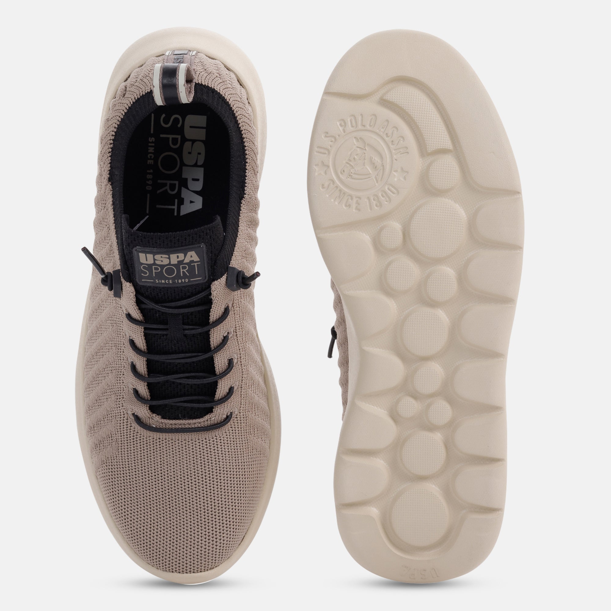 Men Solid Rocco Sports Sneakers Light Brown - U.S. Polo Assn. India | Large