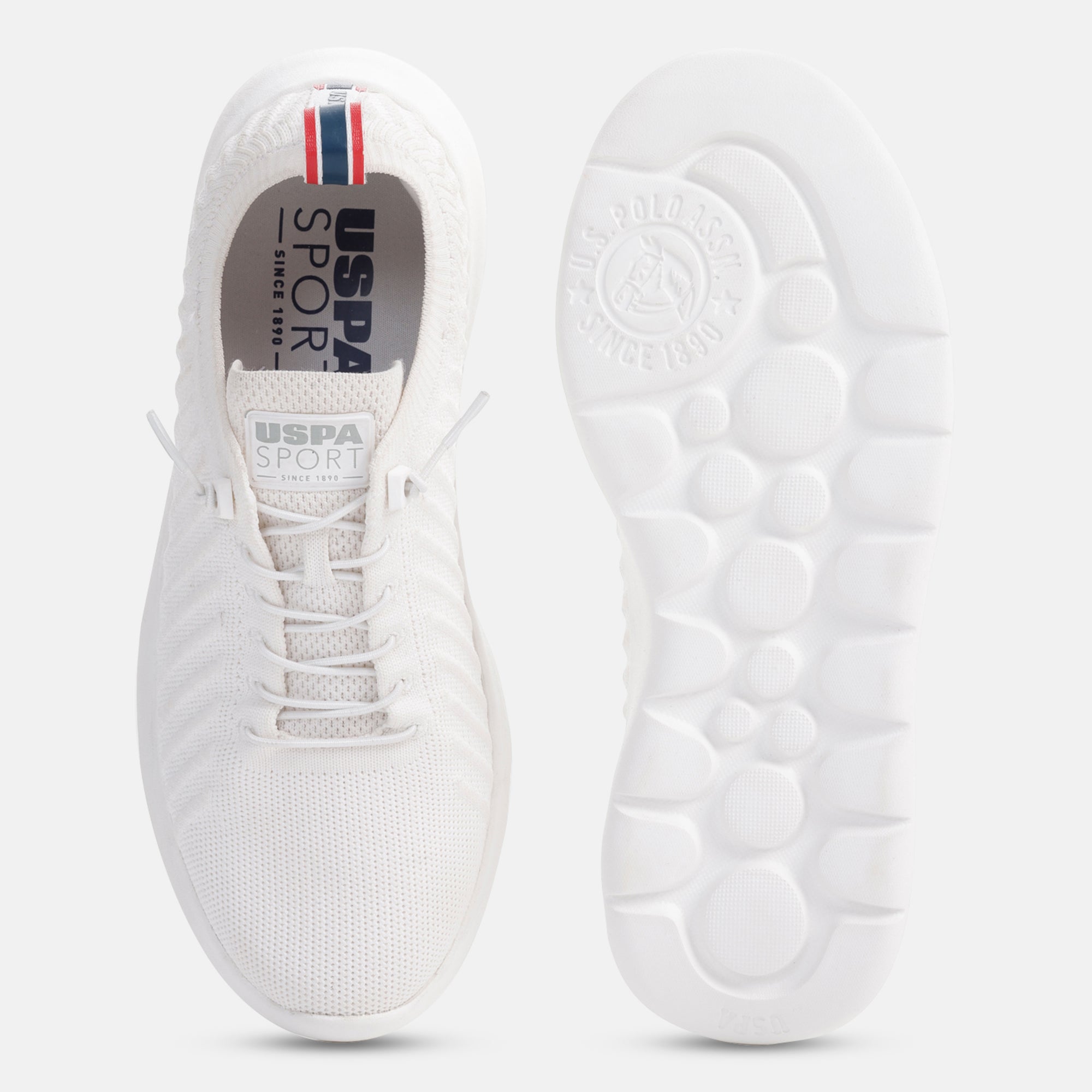 Men Solid Rocco Sports Sneakers White - U.S. Polo Assn. India | Large