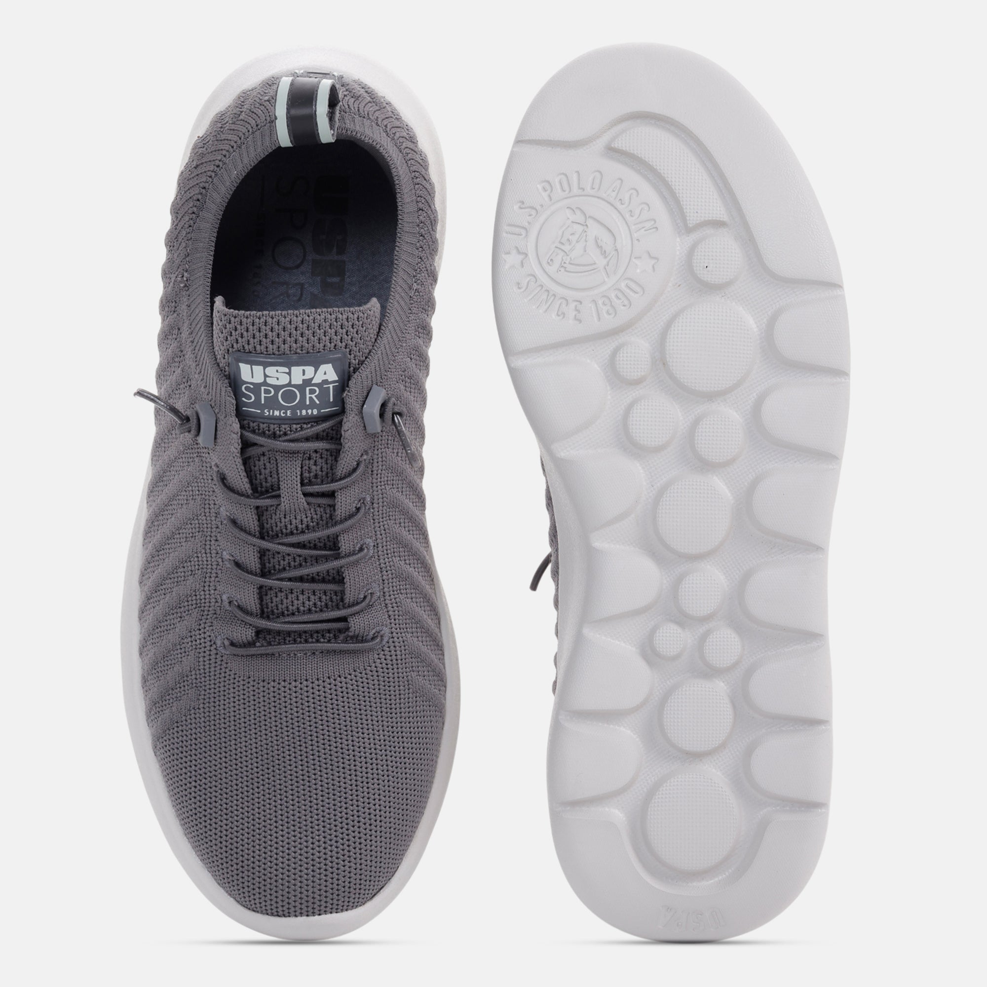 Men Solid Rocco Sports Sneakers Dark Grey - U.S. Polo Assn. India | Large