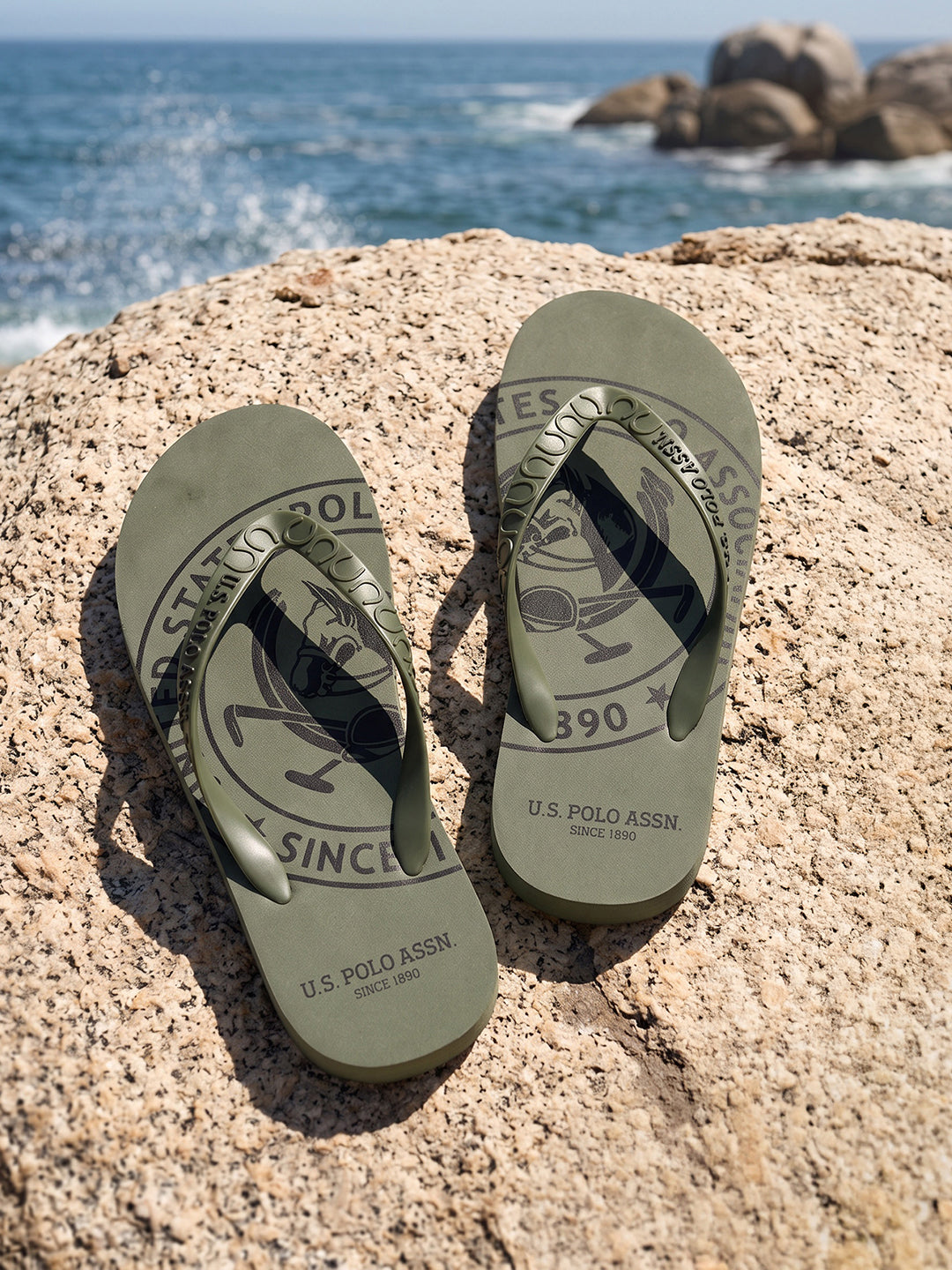Alabi Flip Flops Olive - U.S. Polo Assn. India | Large