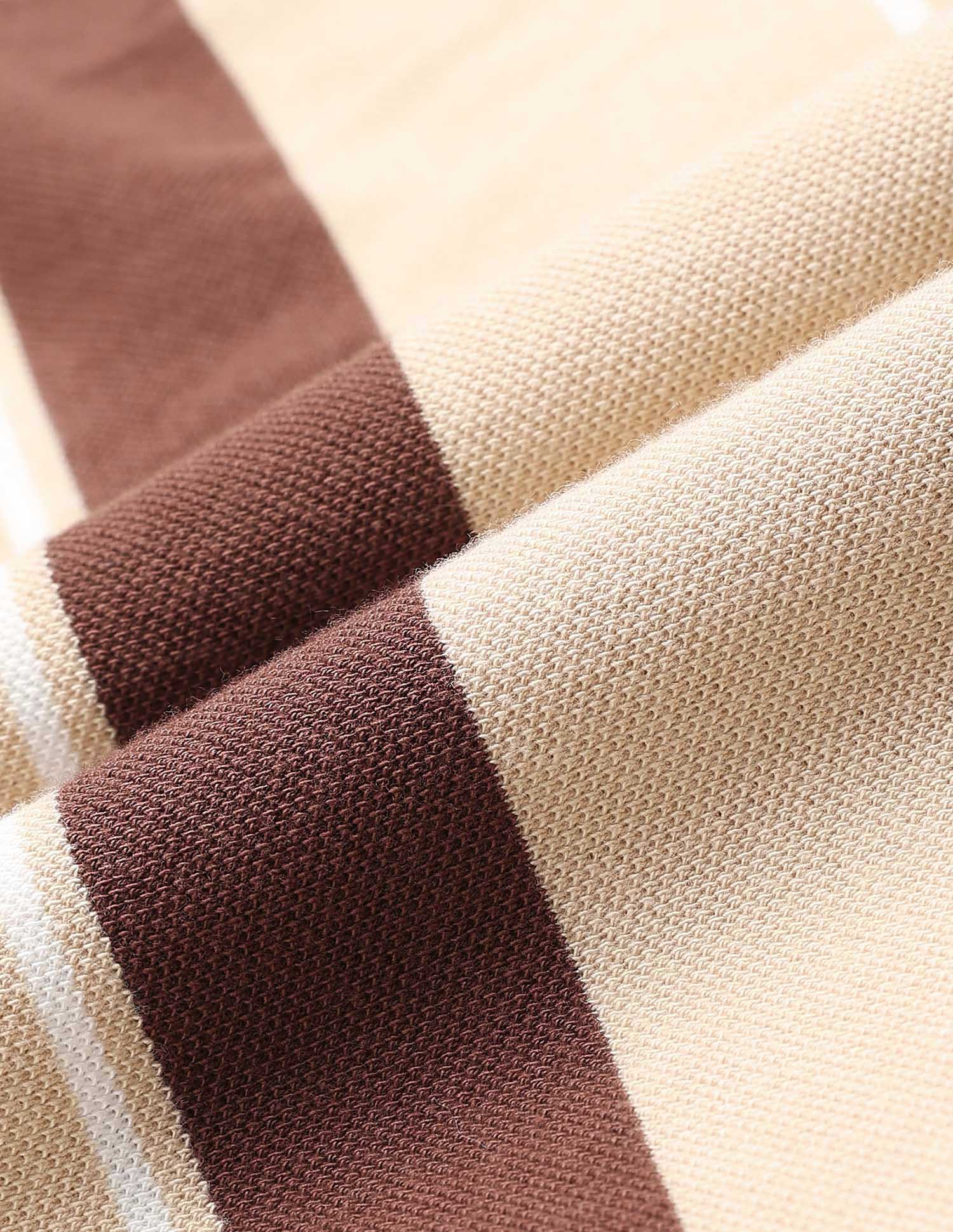 Vertical Striped Classic Polo Shirt Beige - U.S. Polo Assn. India | Large
