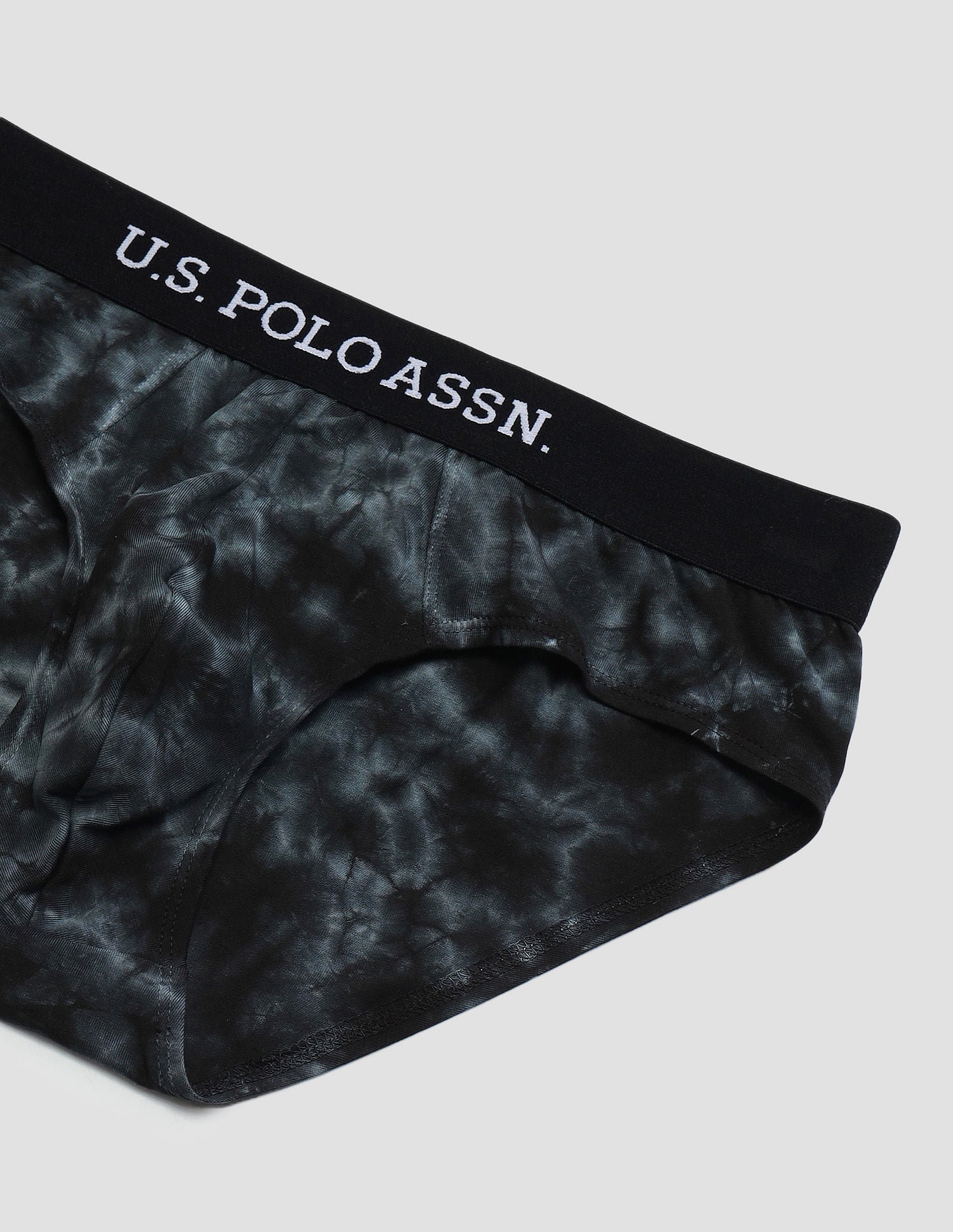 Cotton Stretch Tie Dye OEB03 Briefs - Pack Of 1 Black - U.S. POLO ASSN. | Large
