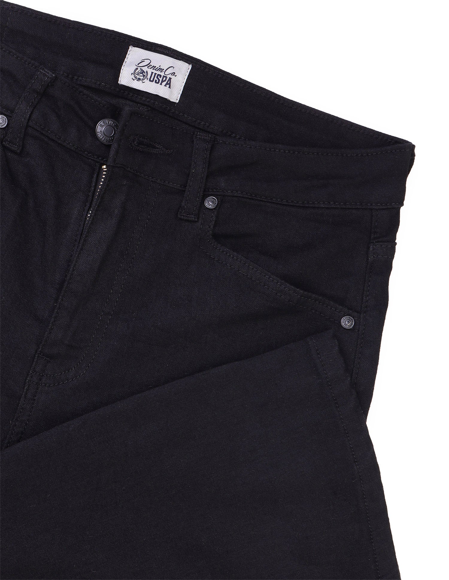 Flared Fit Black Jeans Rinse Black - U.S. Polo Assn. India | Large