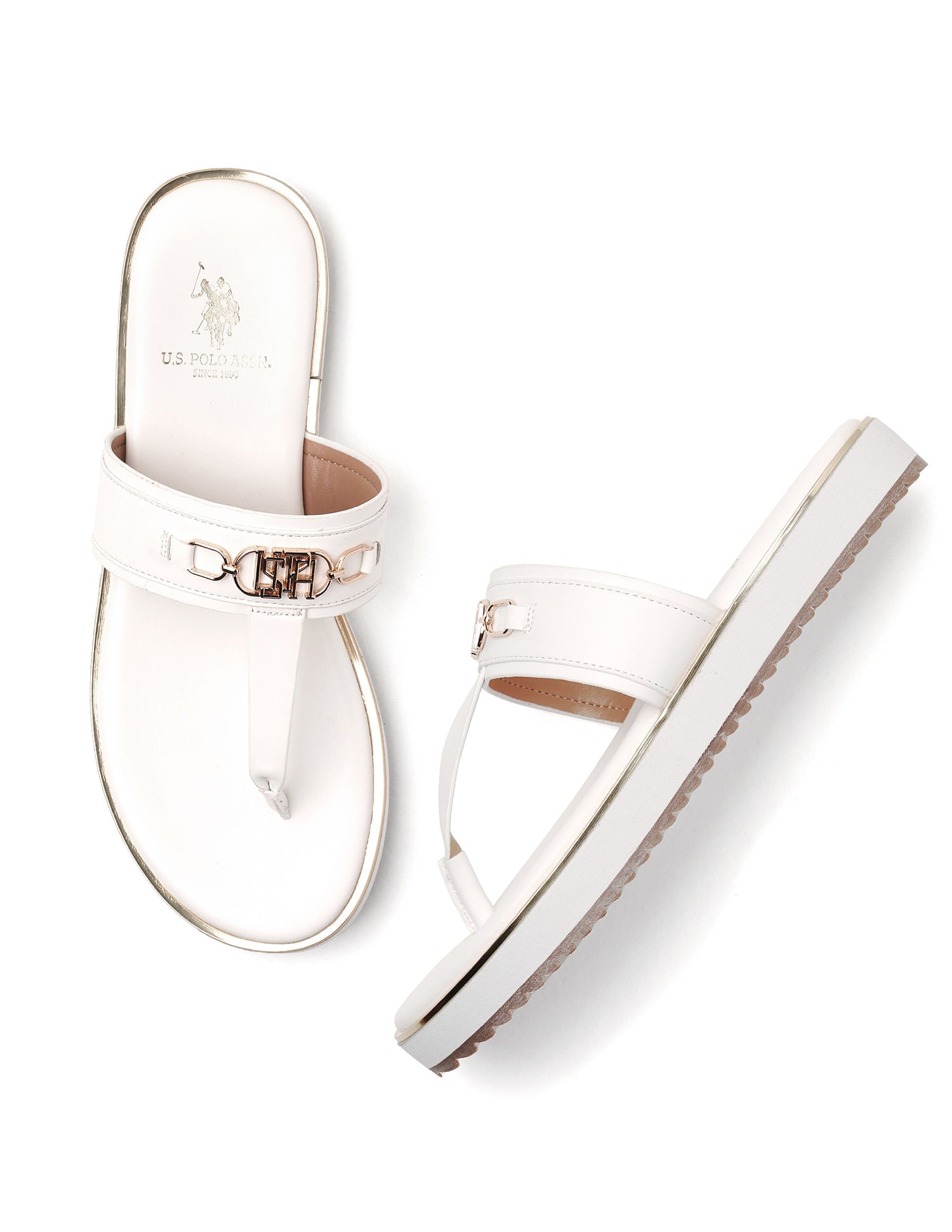 Women Comfort EVA Flat Matilde Sandals White - U.S. Polo Assn. India | Large
