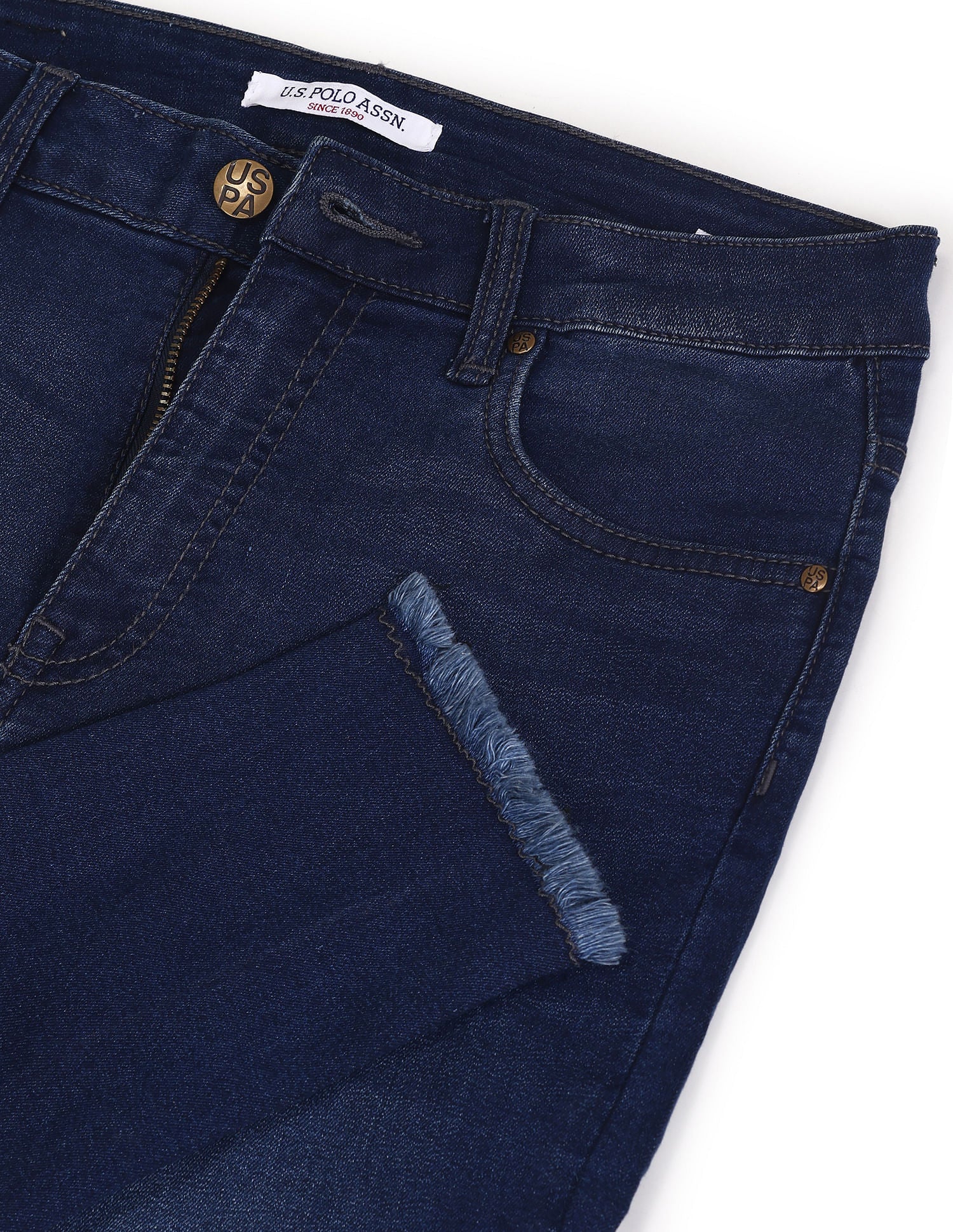 High Rise Stone Wash Jeans Blue - U.S. Polo Assn. India | Large