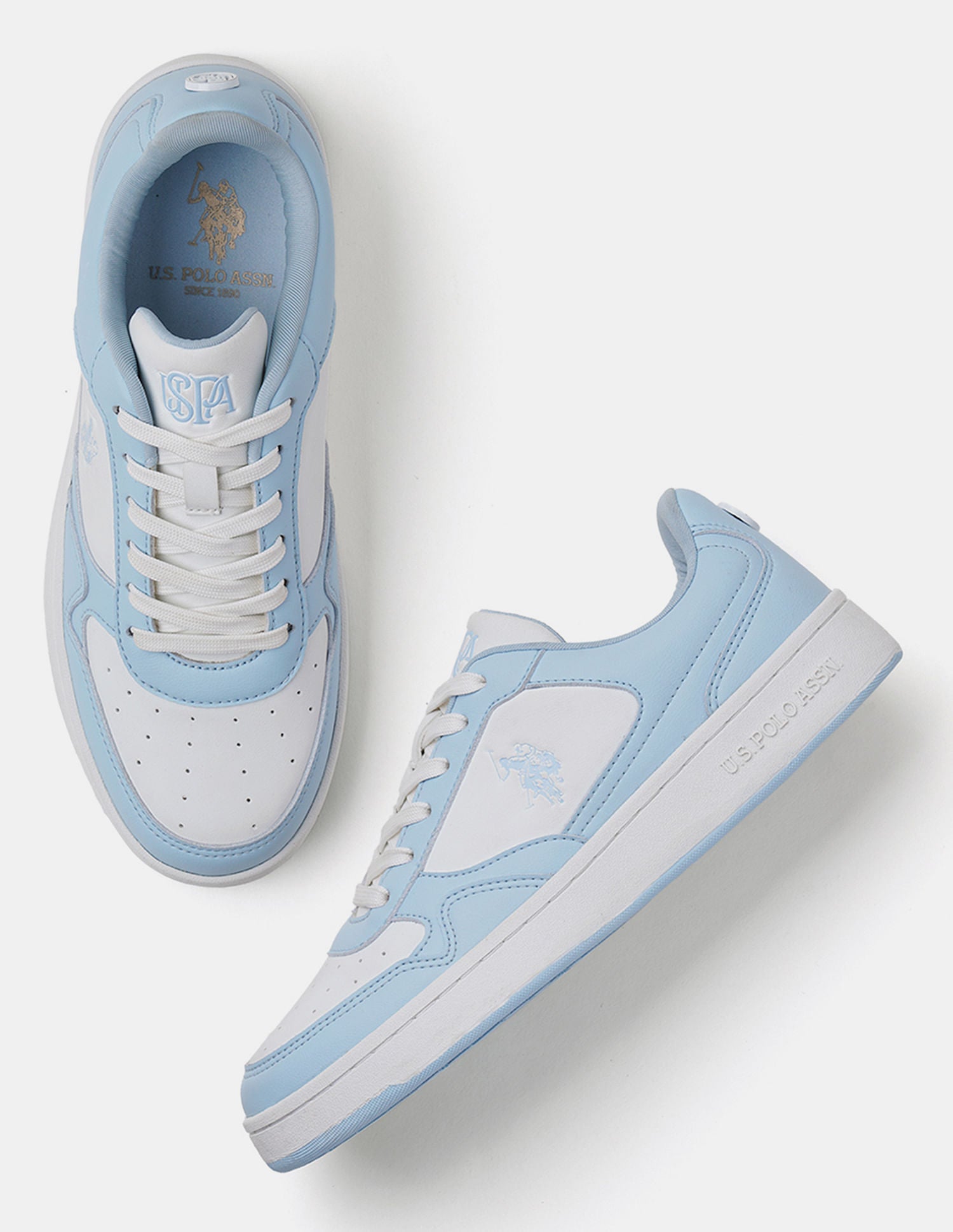 Women Nova 2.0 Lace Up Sneakers Light Blue - U.S. POLO ASSN. | Large