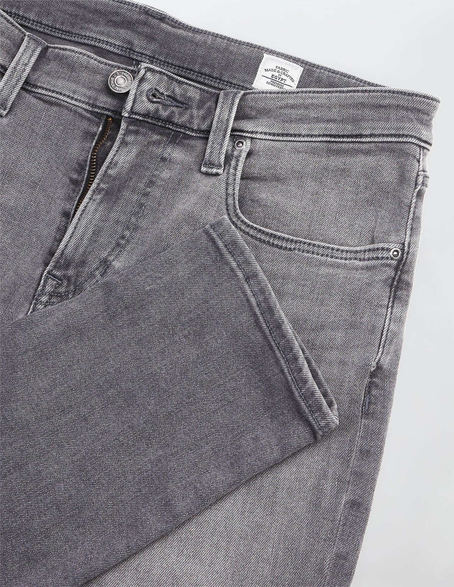 Brandon Slim Tapered Fit Grey Jeans Grey - U.S. Polo Assn. India | Large