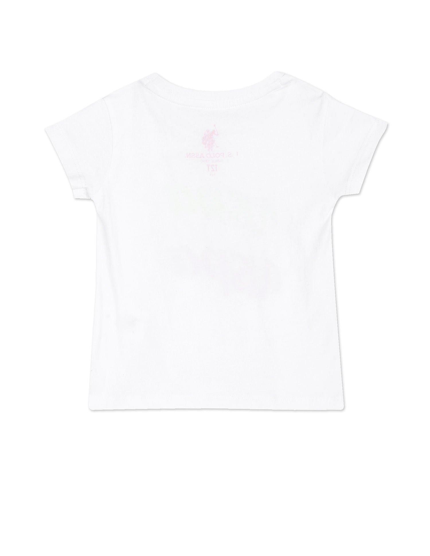 Crew Neck Brand Print T-Shirt White - U.S. POLO ASSN. | Large