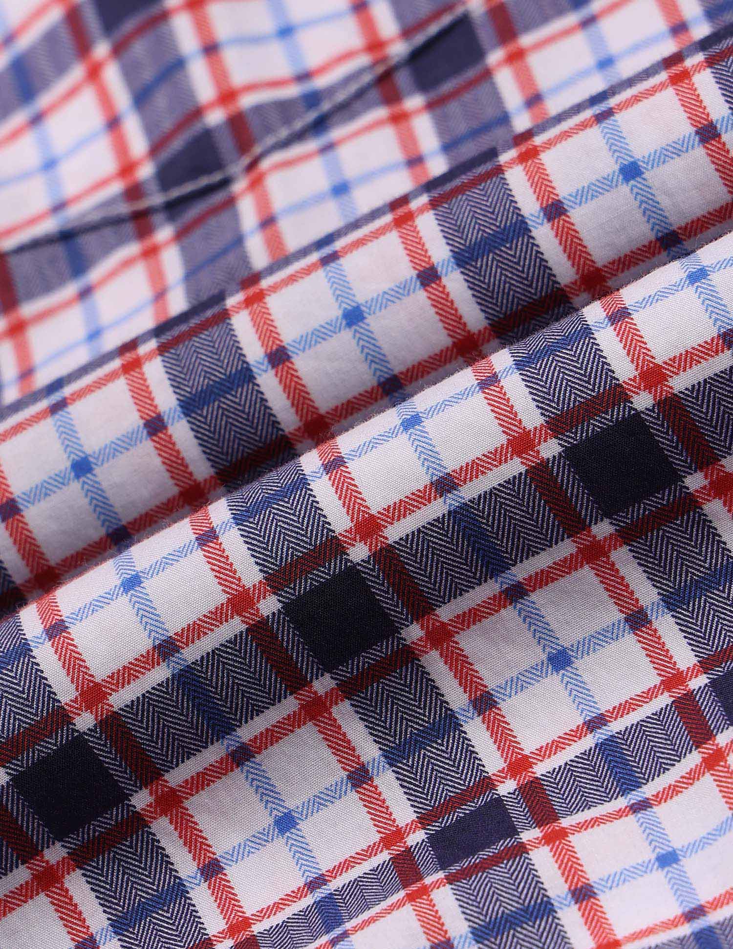 Tartan Herringbone Shirt Blue - U.S. POLO ASSN. | Large