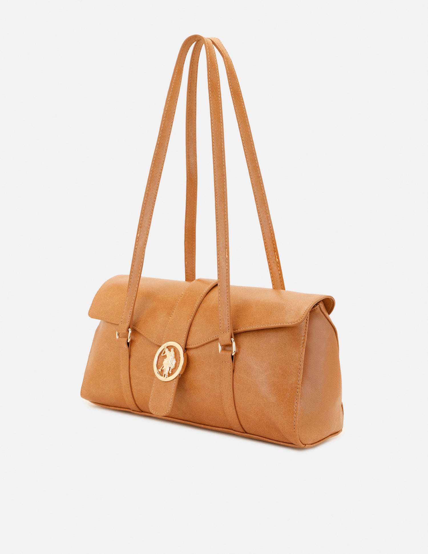 Women Ash Textured Shoulder Bag Tan - U.S. POLO ASSN. | Large