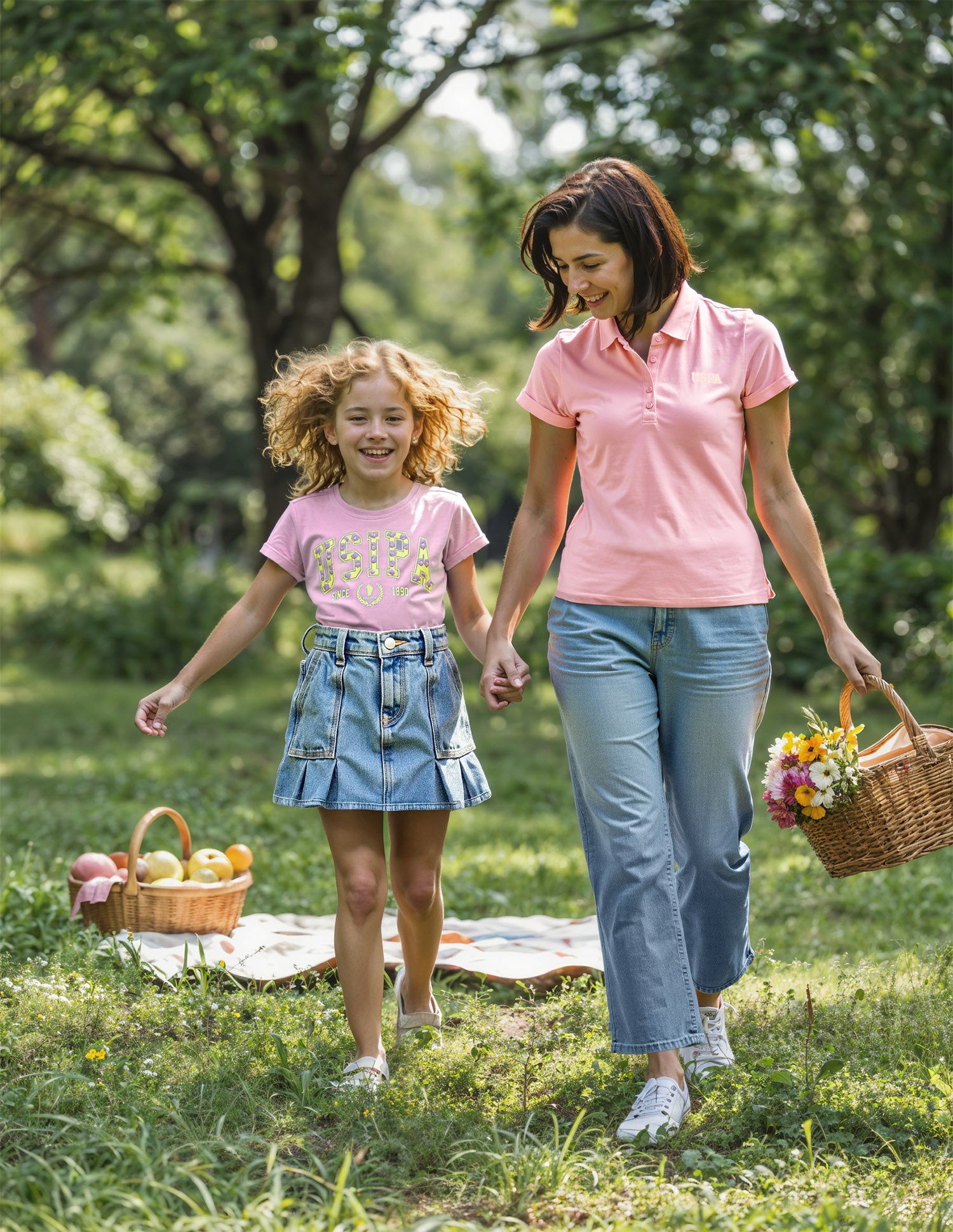 Girls Puff Print Relaxed Fit T-Shirt Pink - U.S. POLO ASSN. | Large