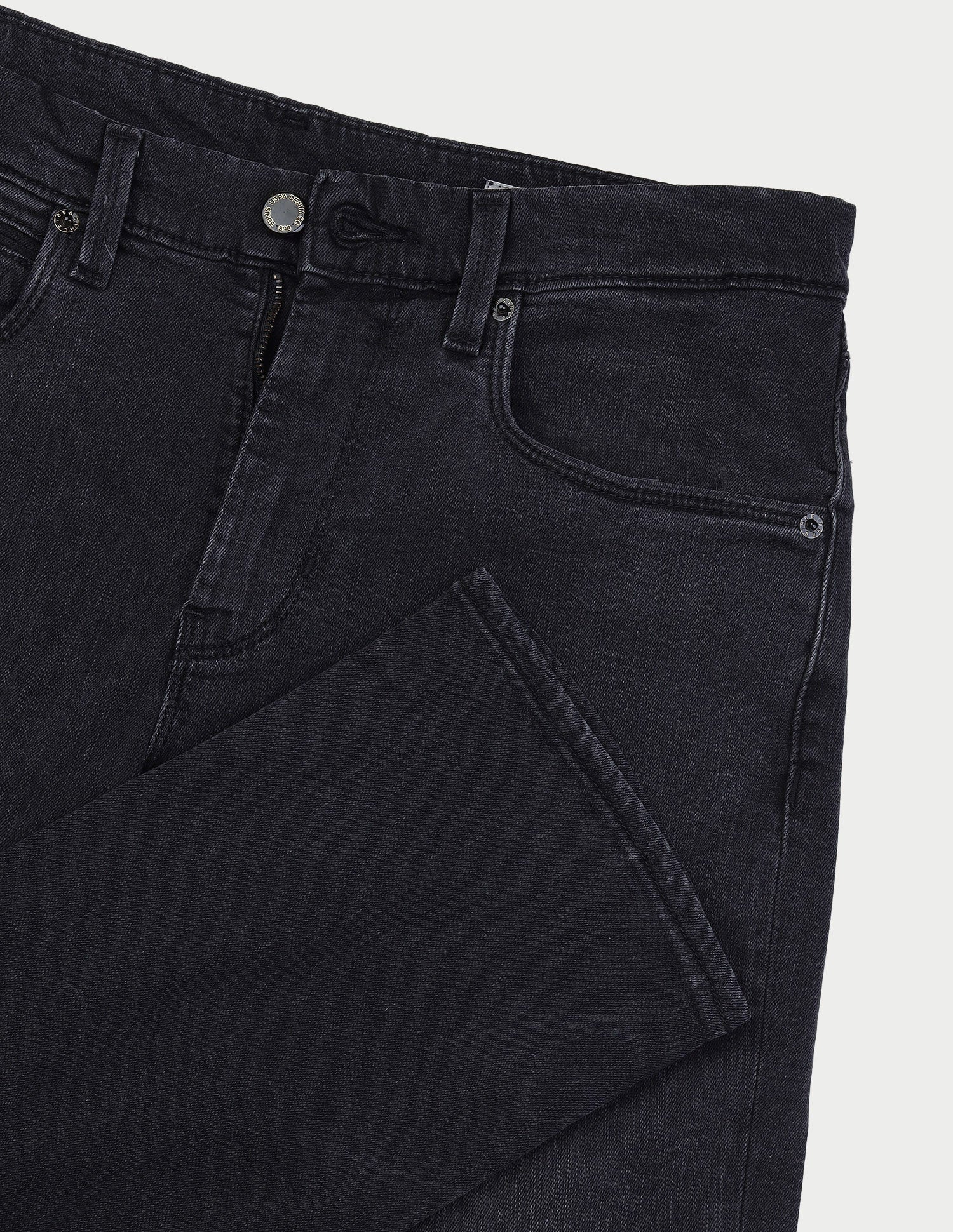 Harold Slim Straight Fit Black Jeans Washed Black - U.S. Polo Assn. India | Large