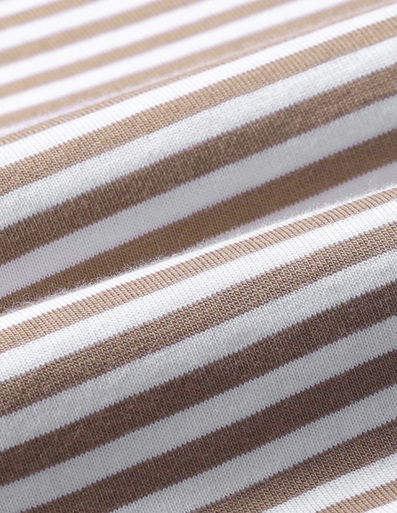 Horizontal Striped Slim Fit T-Shirt Light Brown - U.S. POLO ASSN. | Large