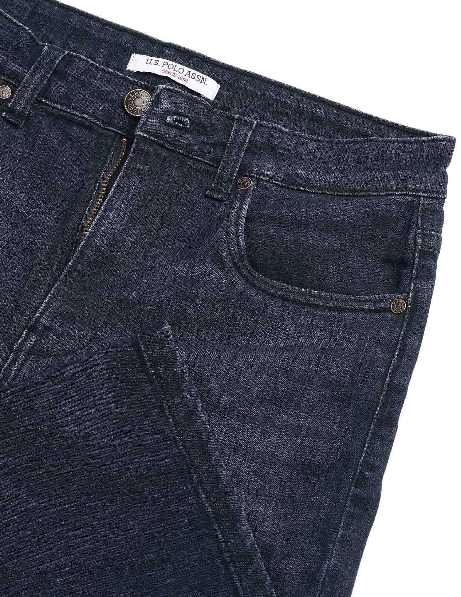 High Rise Flared Fit Jeans Dark Blue - U.S. POLO ASSN. | Large