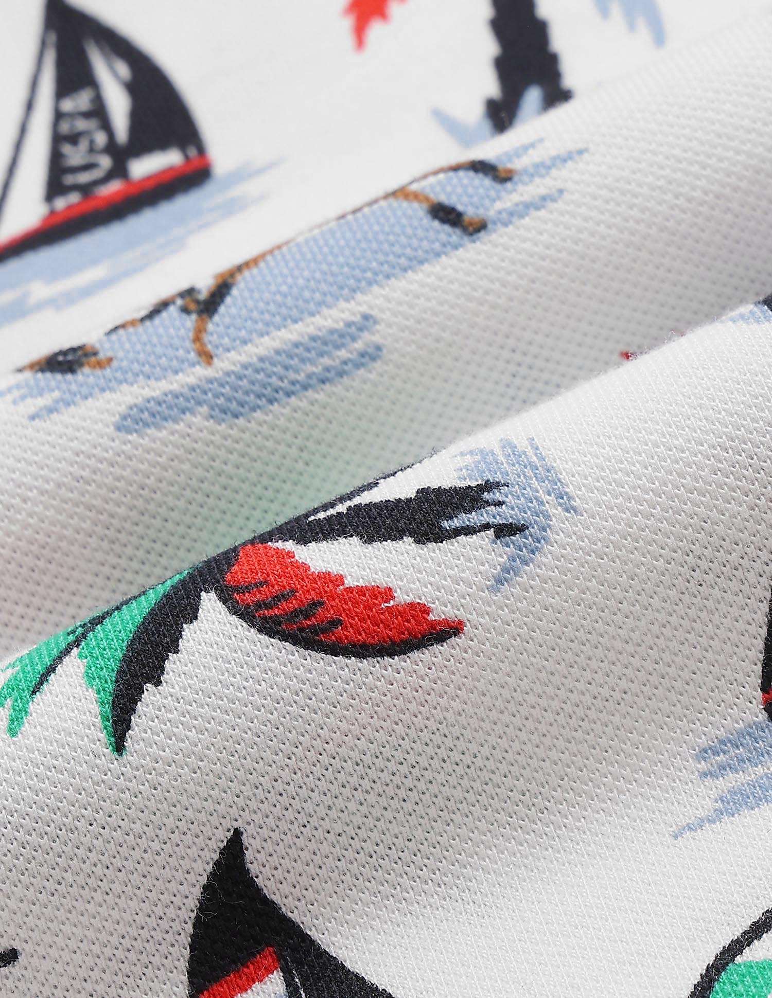 Boys Graphic Printed Regular Fit T-Shirt White - U.S. Polo Assn. India | Large