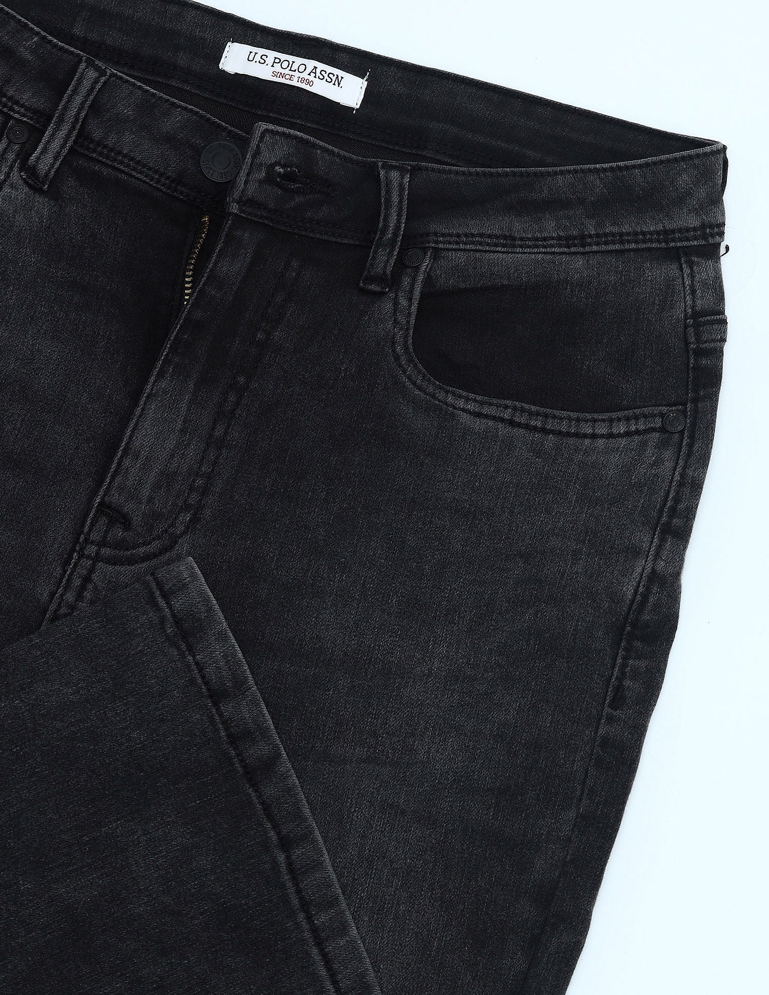 High Rise Flared Fit Jeans Dark Grey - U.S. Polo Assn. India | Large