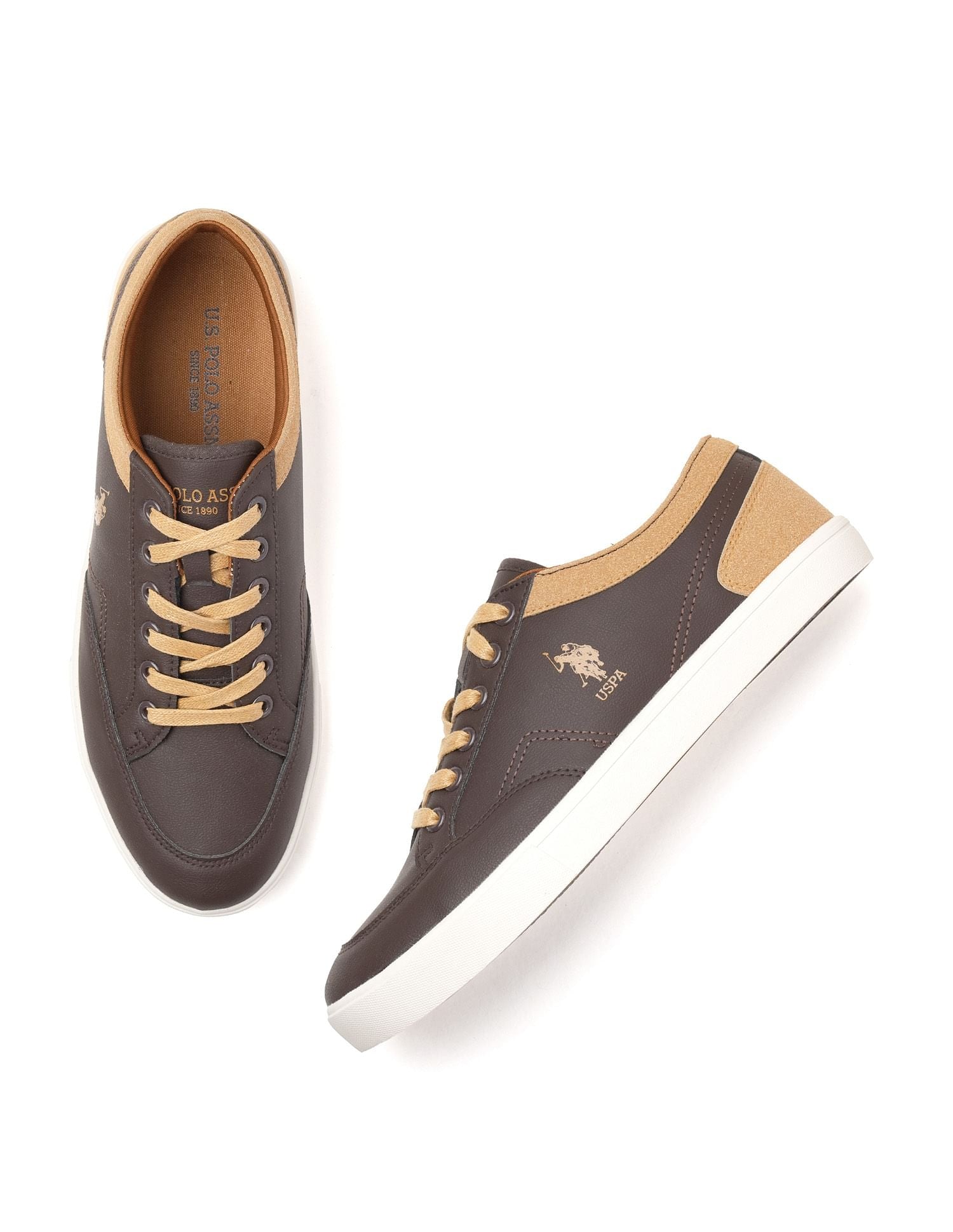 Men Monton 7.0 Colourblocked Sneakers Brown - U.S. POLO ASSN. | Large
