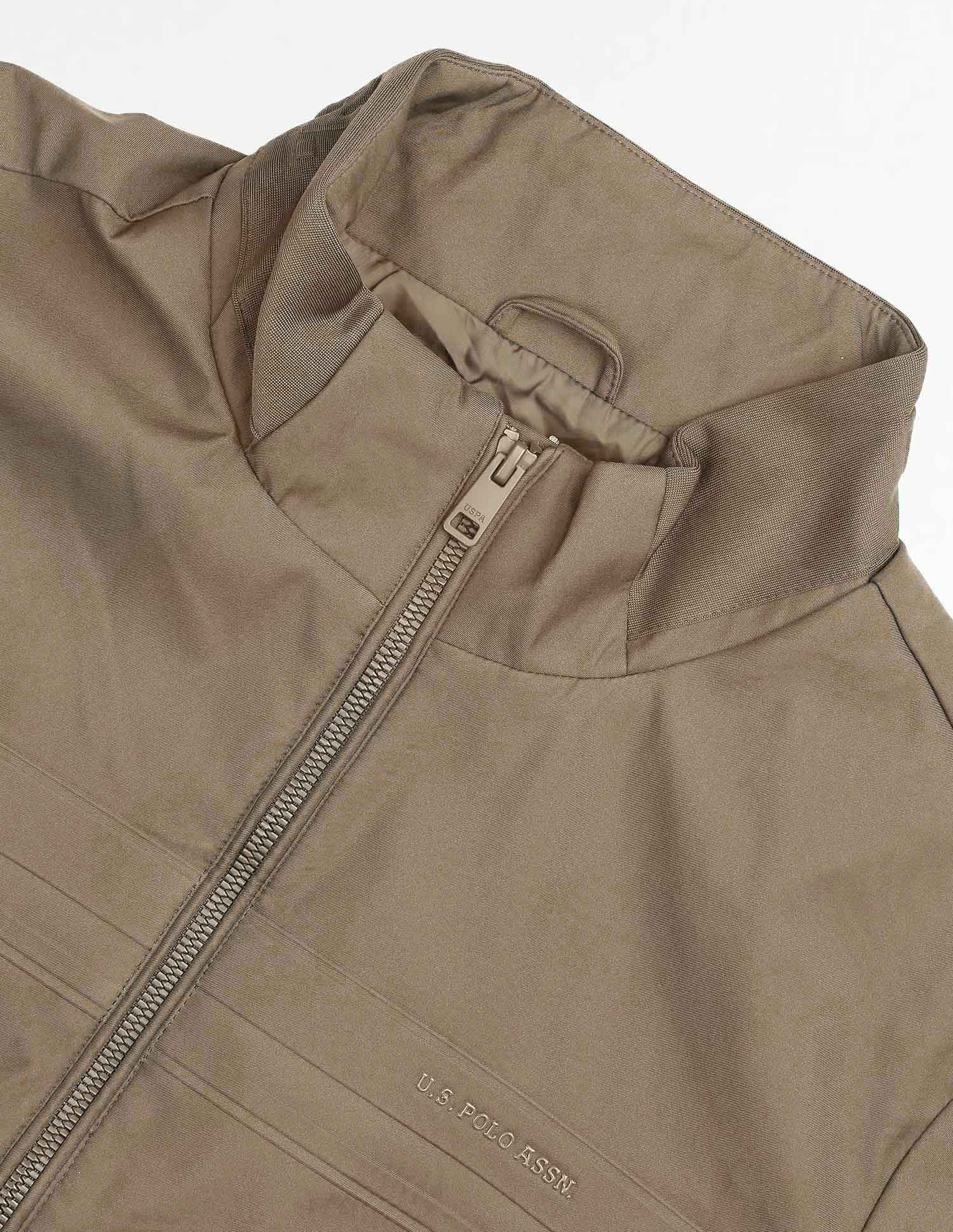 Solid Regular Fit Jacket Brown - U.S. POLO ASSN. | Large